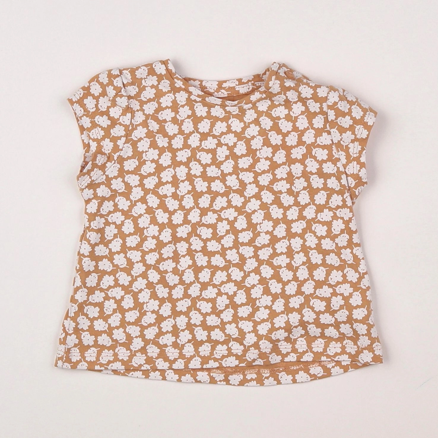 Vertbaudet - tee-shirt marron - 6 mois