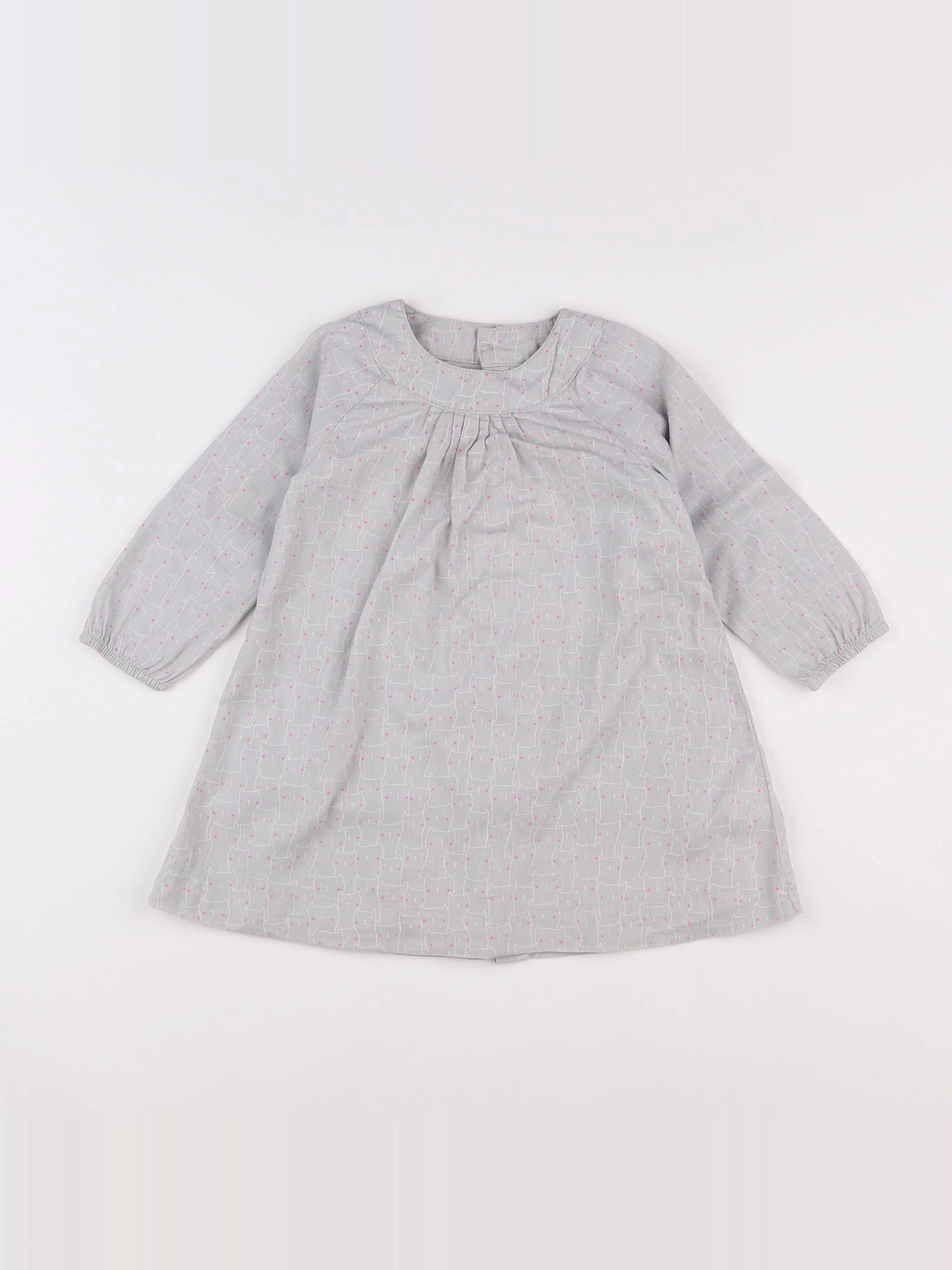 Vertbaudet - robe gris - 2 ans