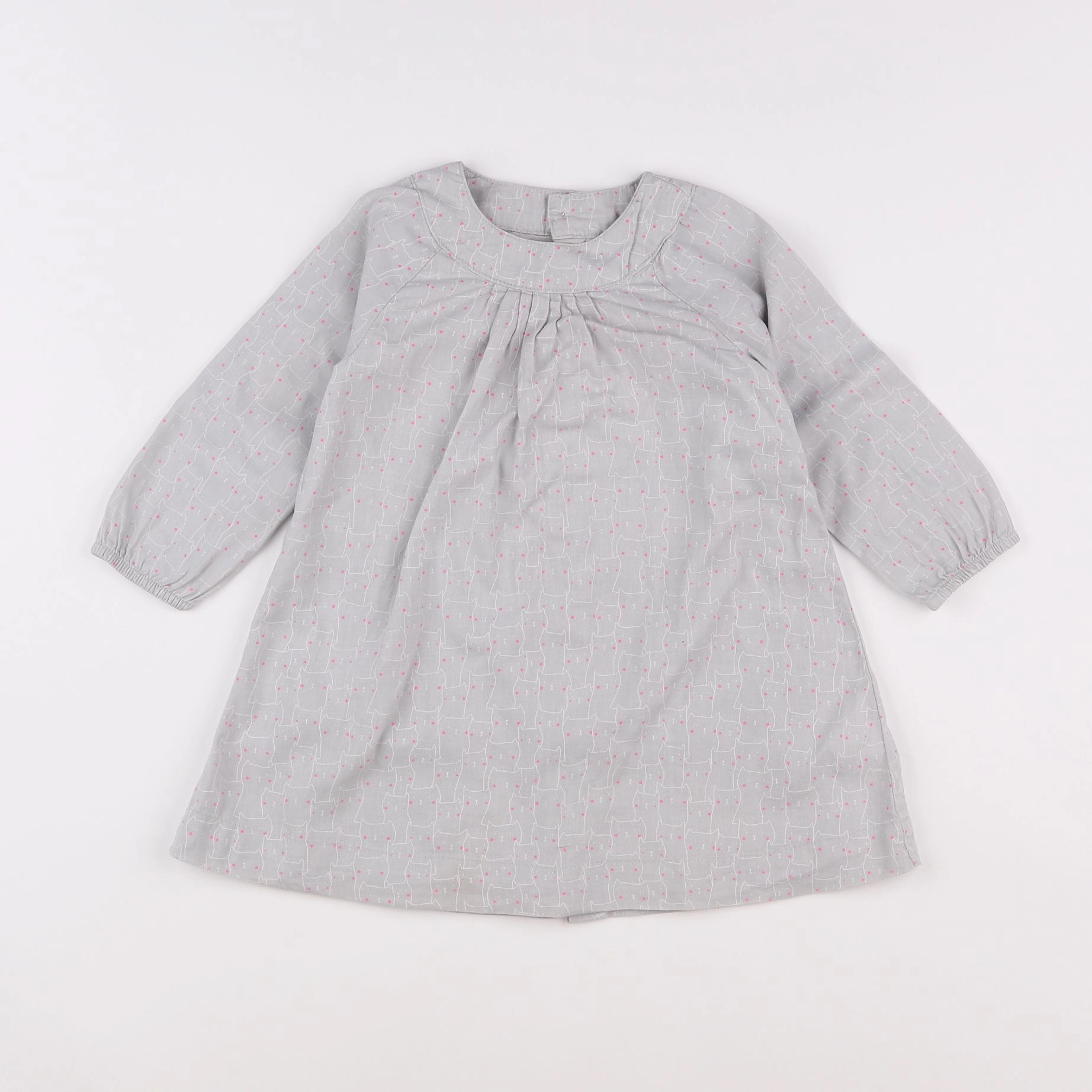 Vertbaudet - robe gris - 2 ans