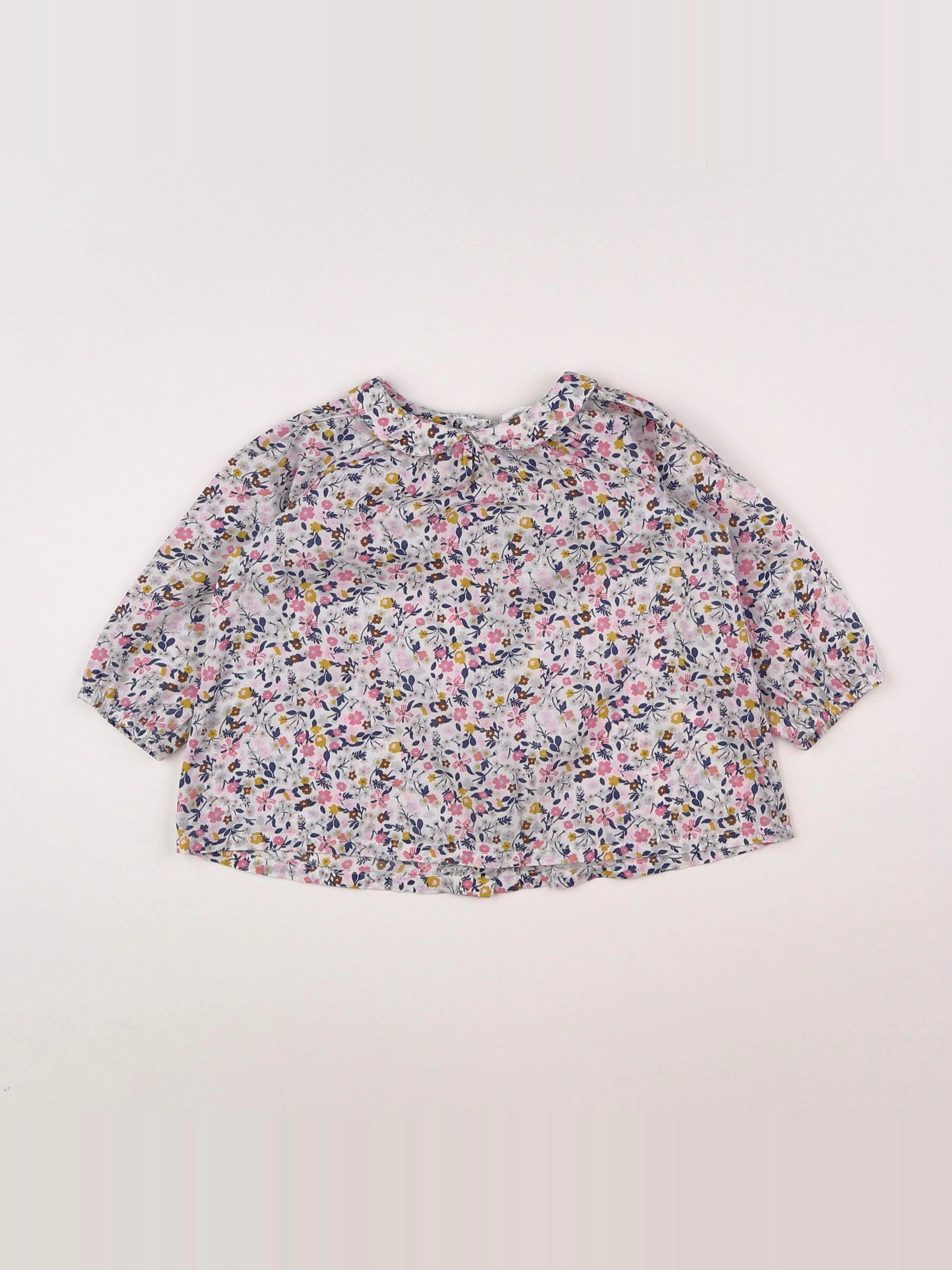 Boutchou - blouse multicolore - 9 mois
