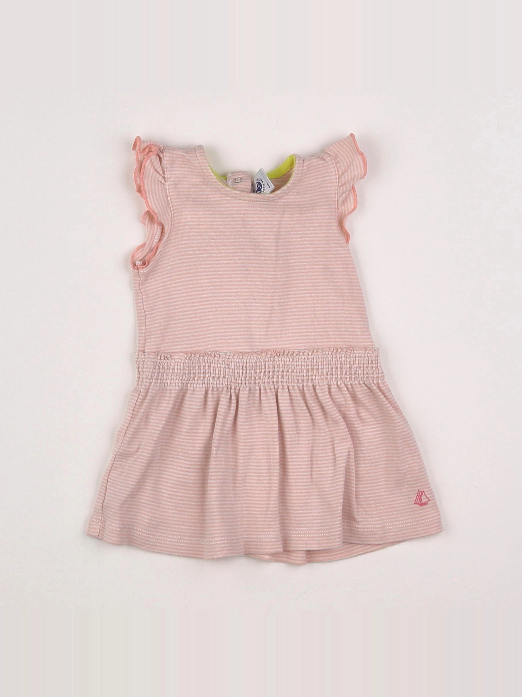 Petit Bateau - robe rose - 6 mois
