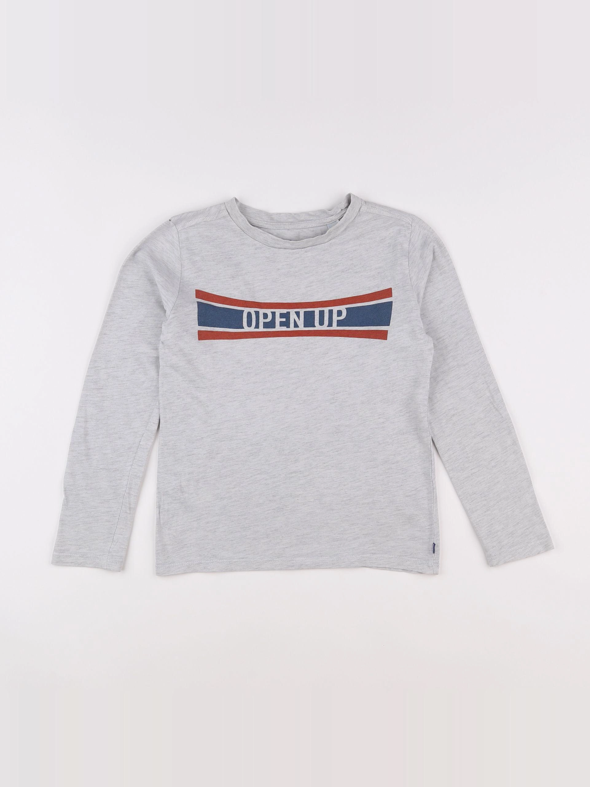 Okaidi - tee-shirt gris - 8 ans