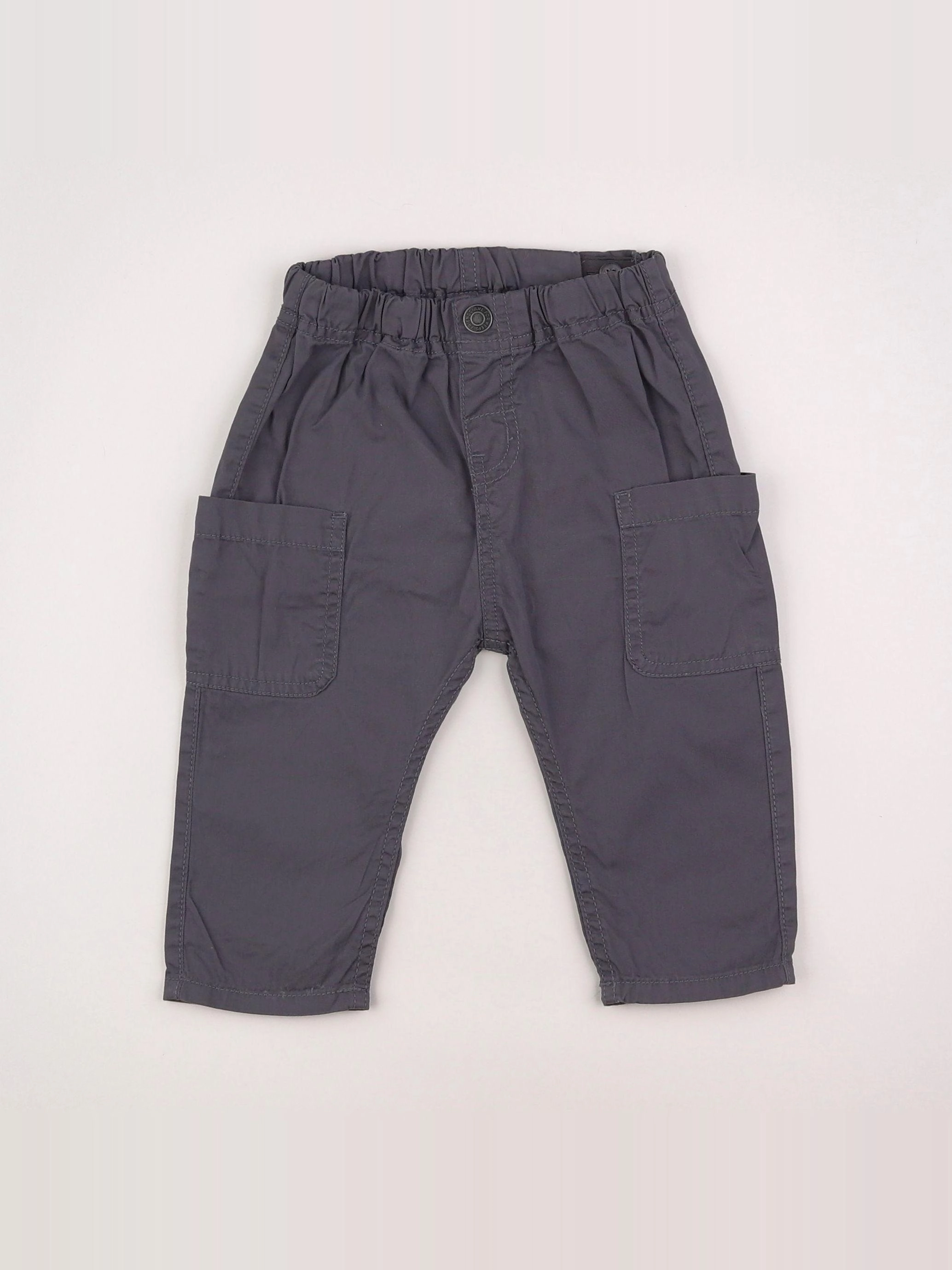 H&M - pantalon gris - 6/9 mois