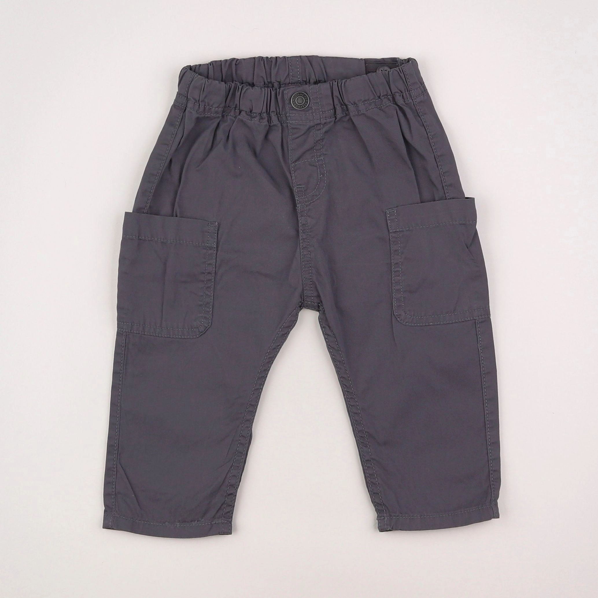 H&M - pantalon gris - 6/9 mois