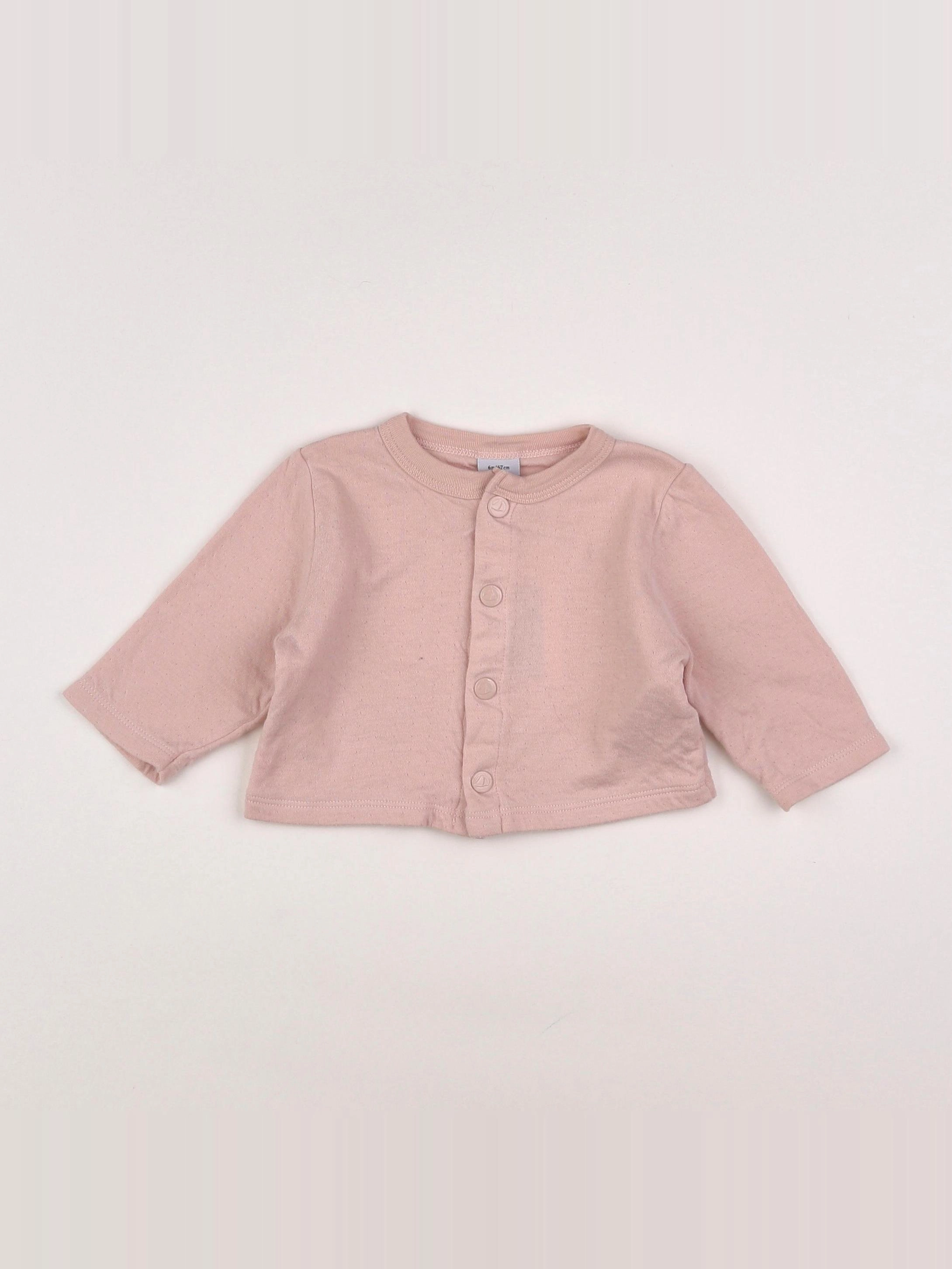 Petit Bateau - sweat rose - 6 mois