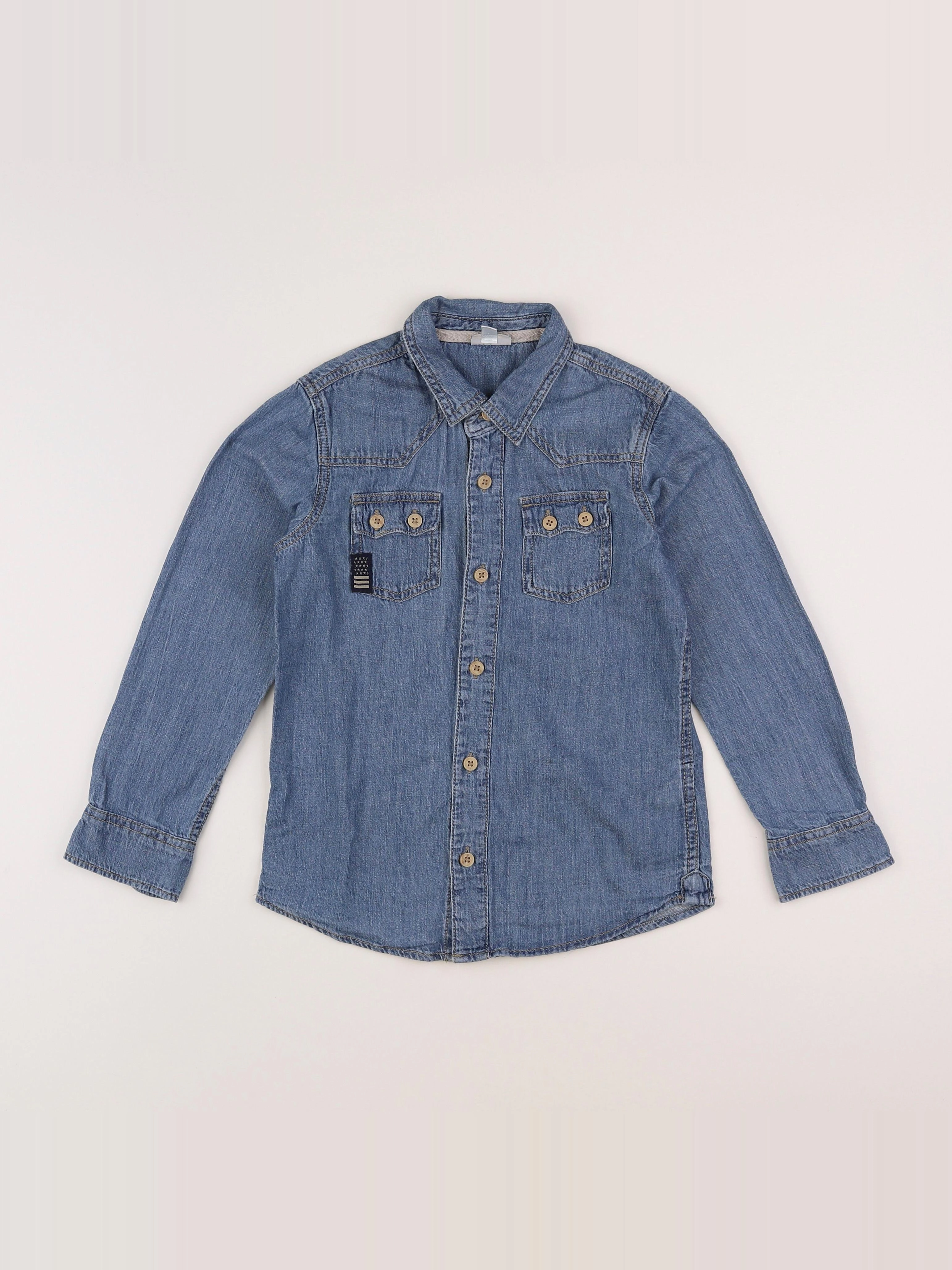 Vertbaudet - chemise bleu - 8 ans