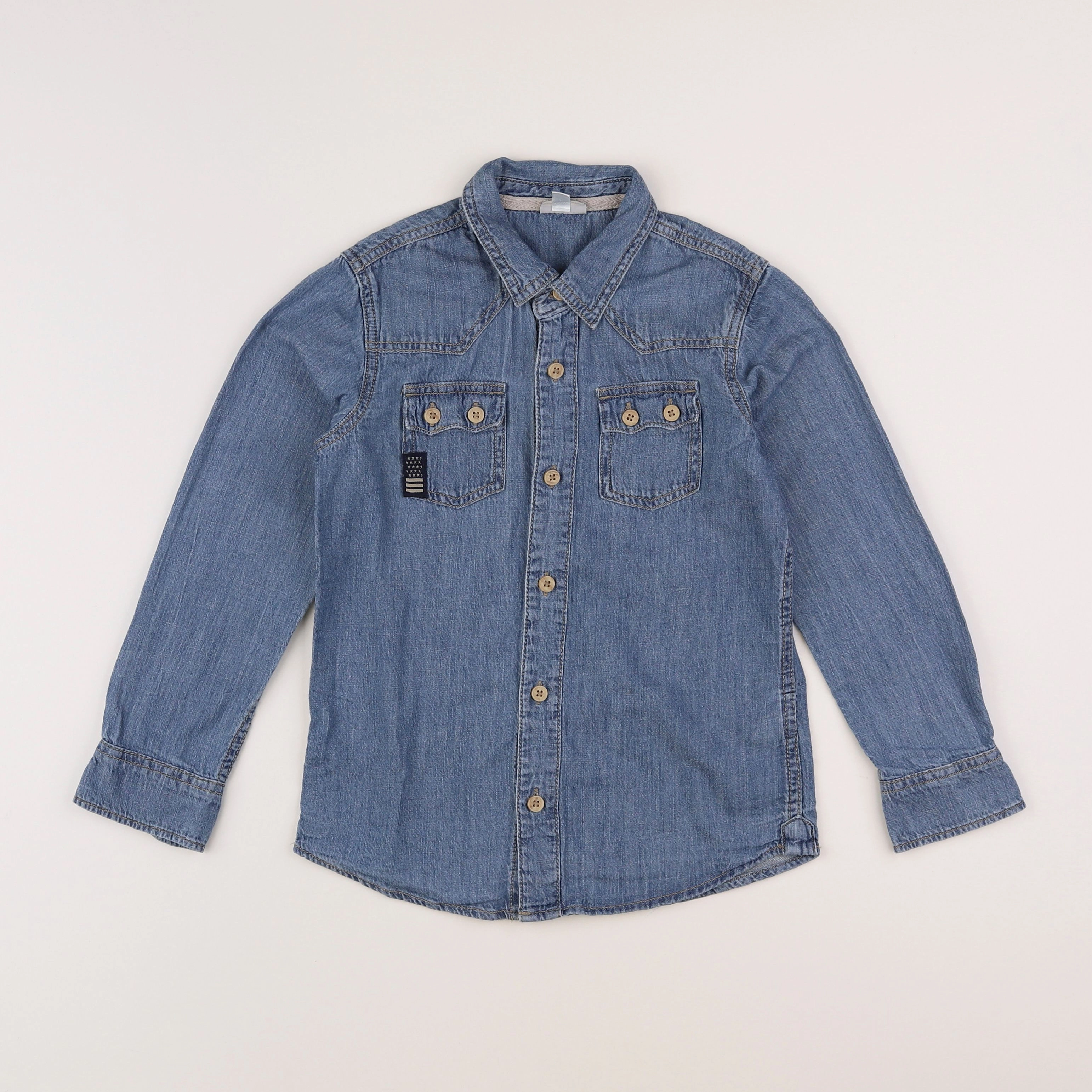 Vertbaudet - chemise bleu - 8 ans