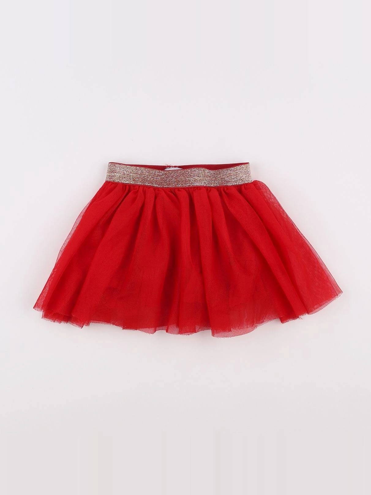 Vertbaudet - jupe rouge - 12 mois