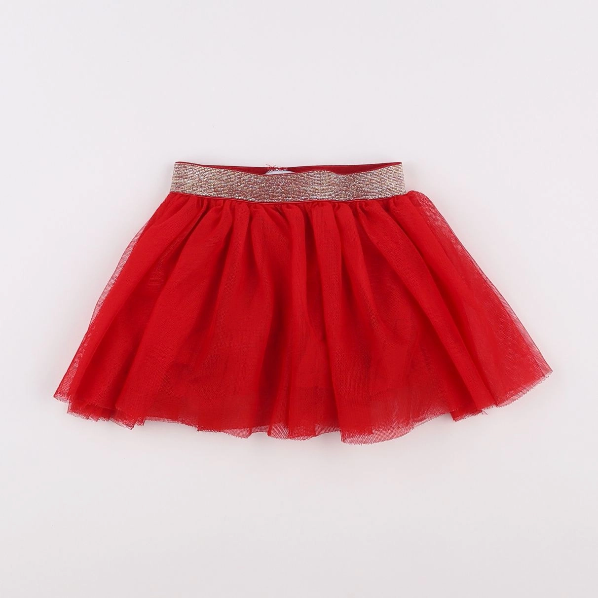 Vertbaudet - jupe rouge - 12 mois