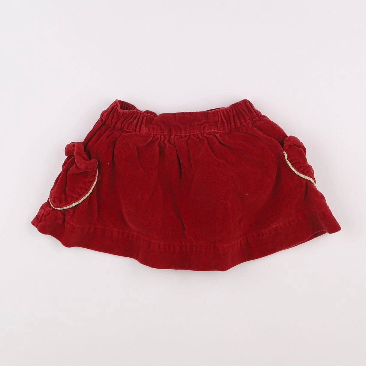 Vertbaudet - jupe rouge - 12 mois
