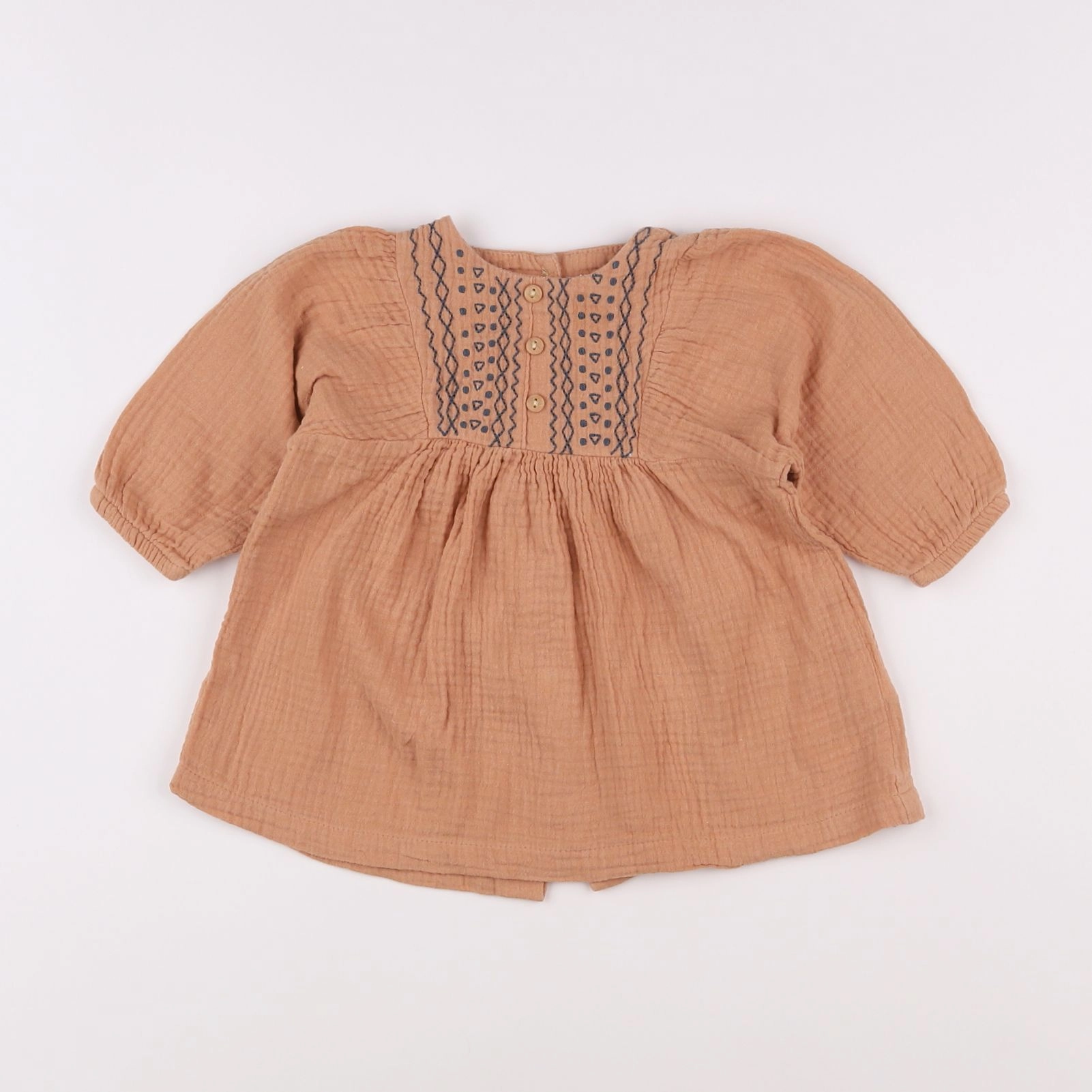 Vertbaudet - robe beige - 9 mois