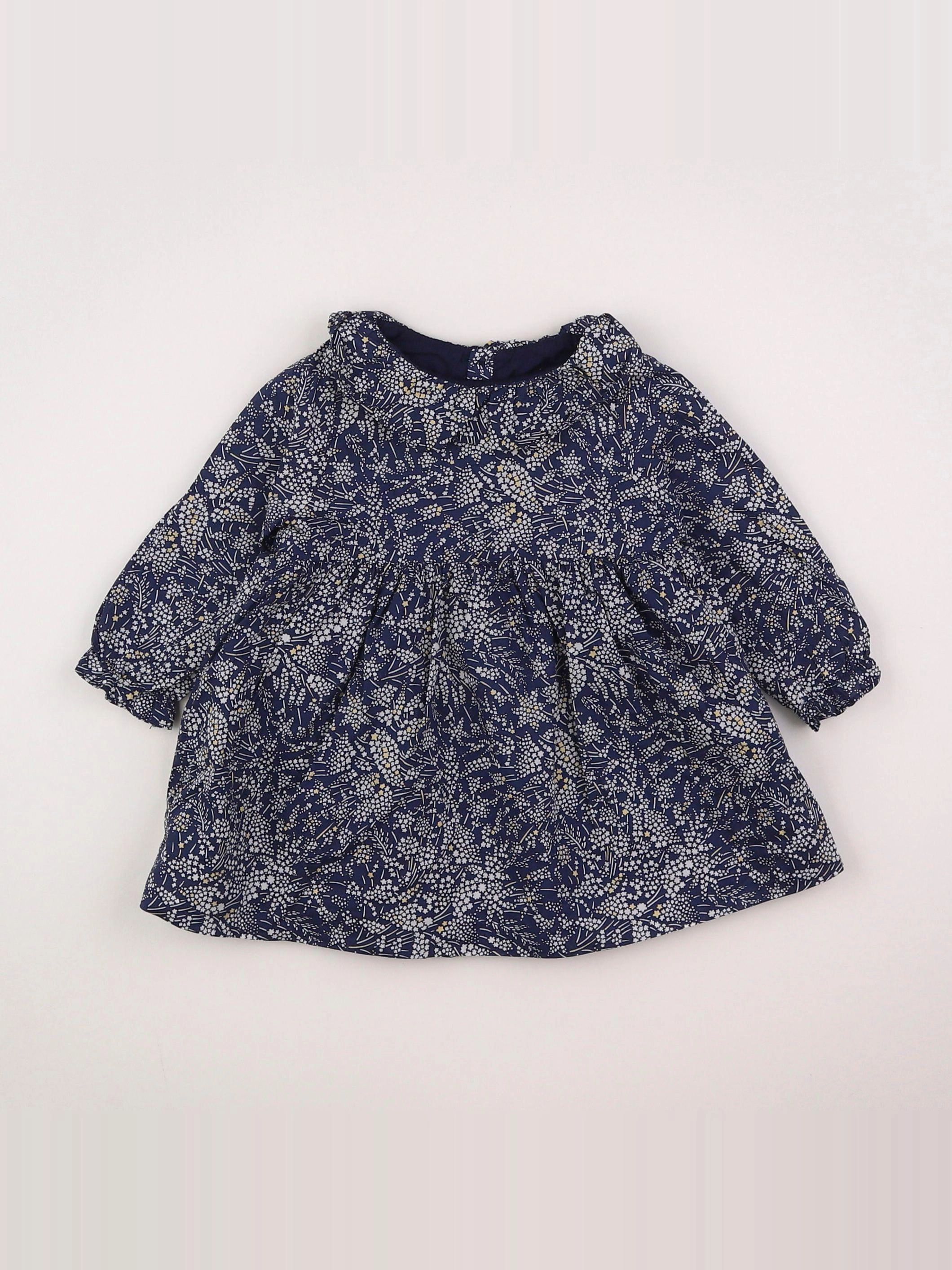Jacadi - robe liberty bleu - 6 mois