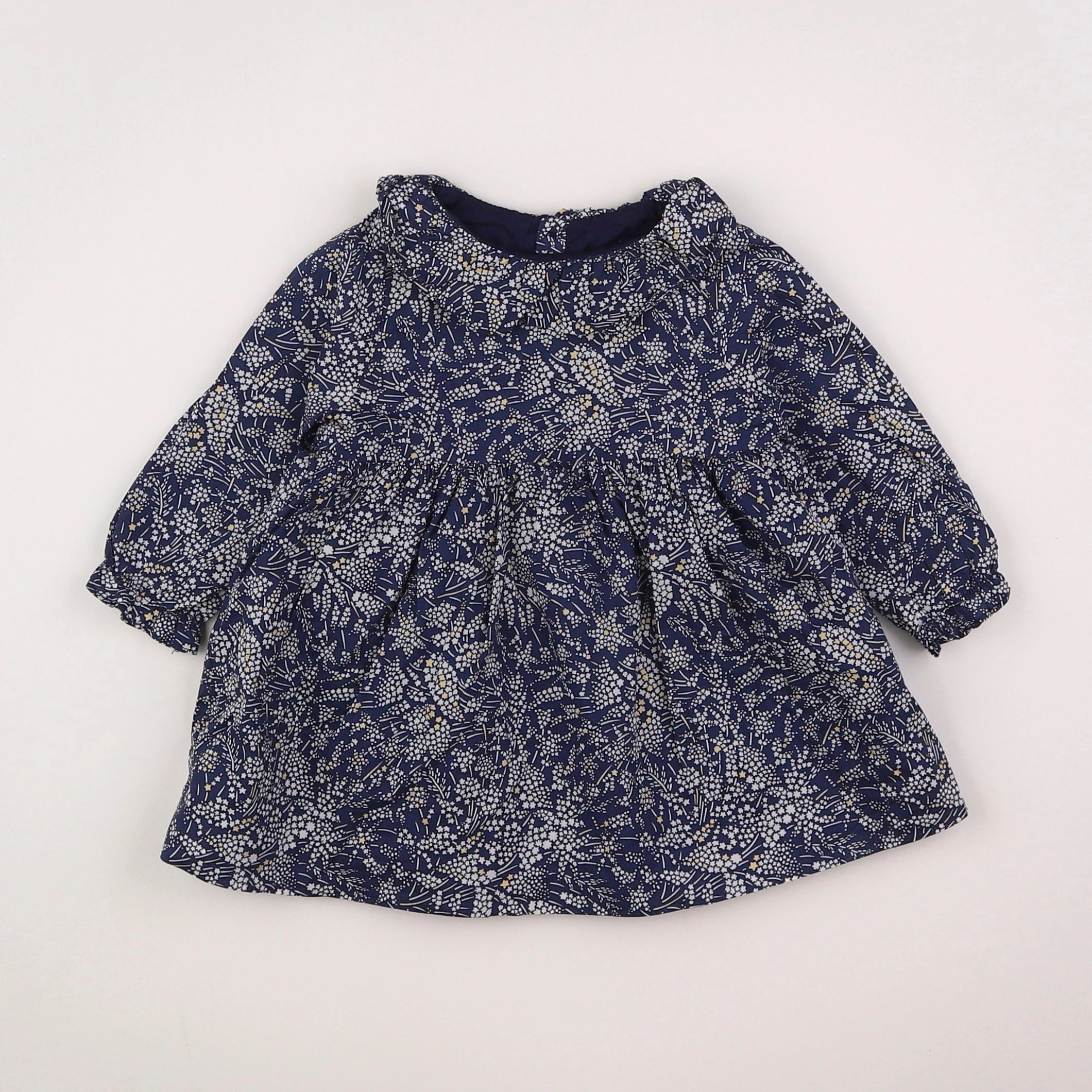 Jacadi - robe liberty bleu - 6 mois