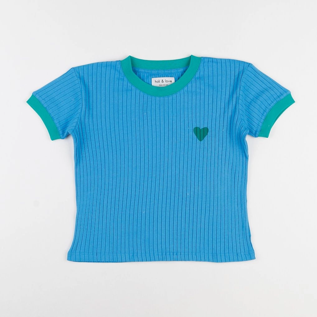 Holi & Love - tee-shirt bleu, vert - 12/13 ans