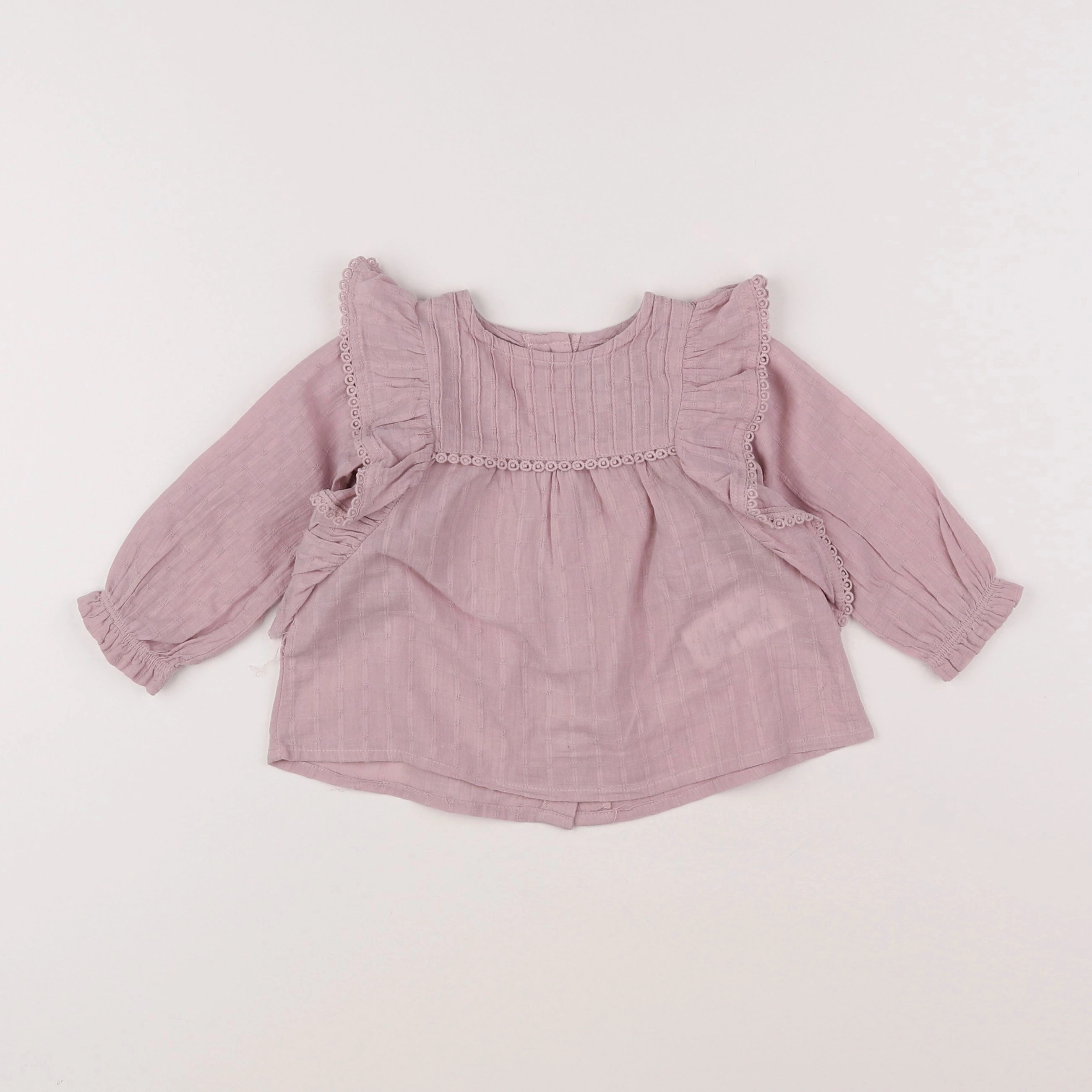 Vertbaudet - blouse rose - 9 mois
