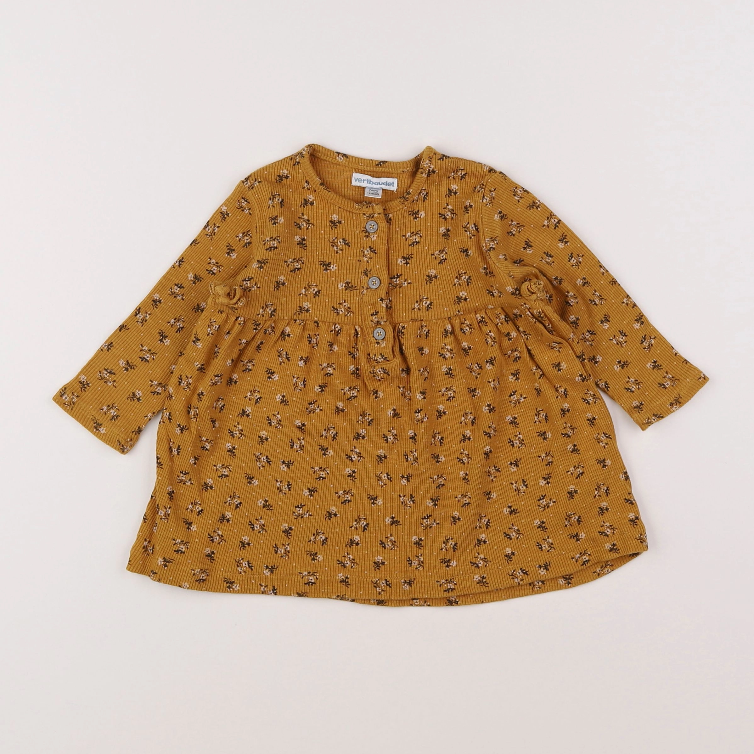 Vertbaudet - robe jaune - 12 mois