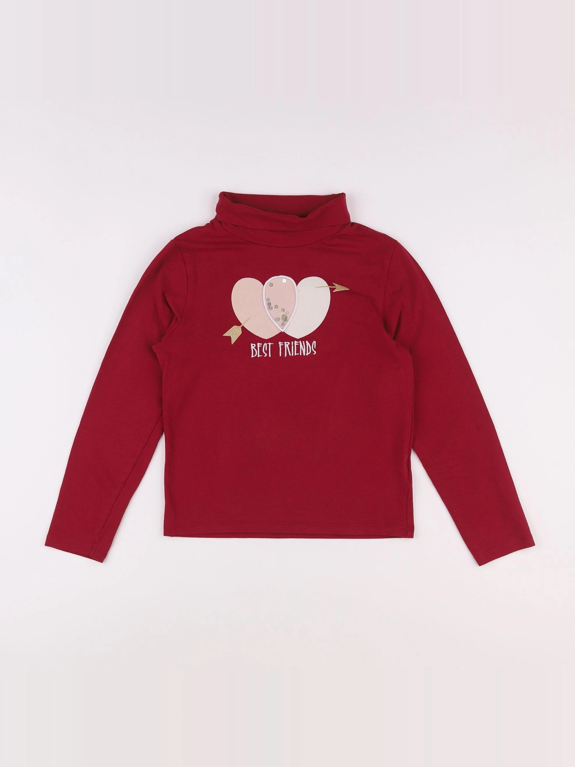 Vertbaudet - sous-pull rouge - 8 ans