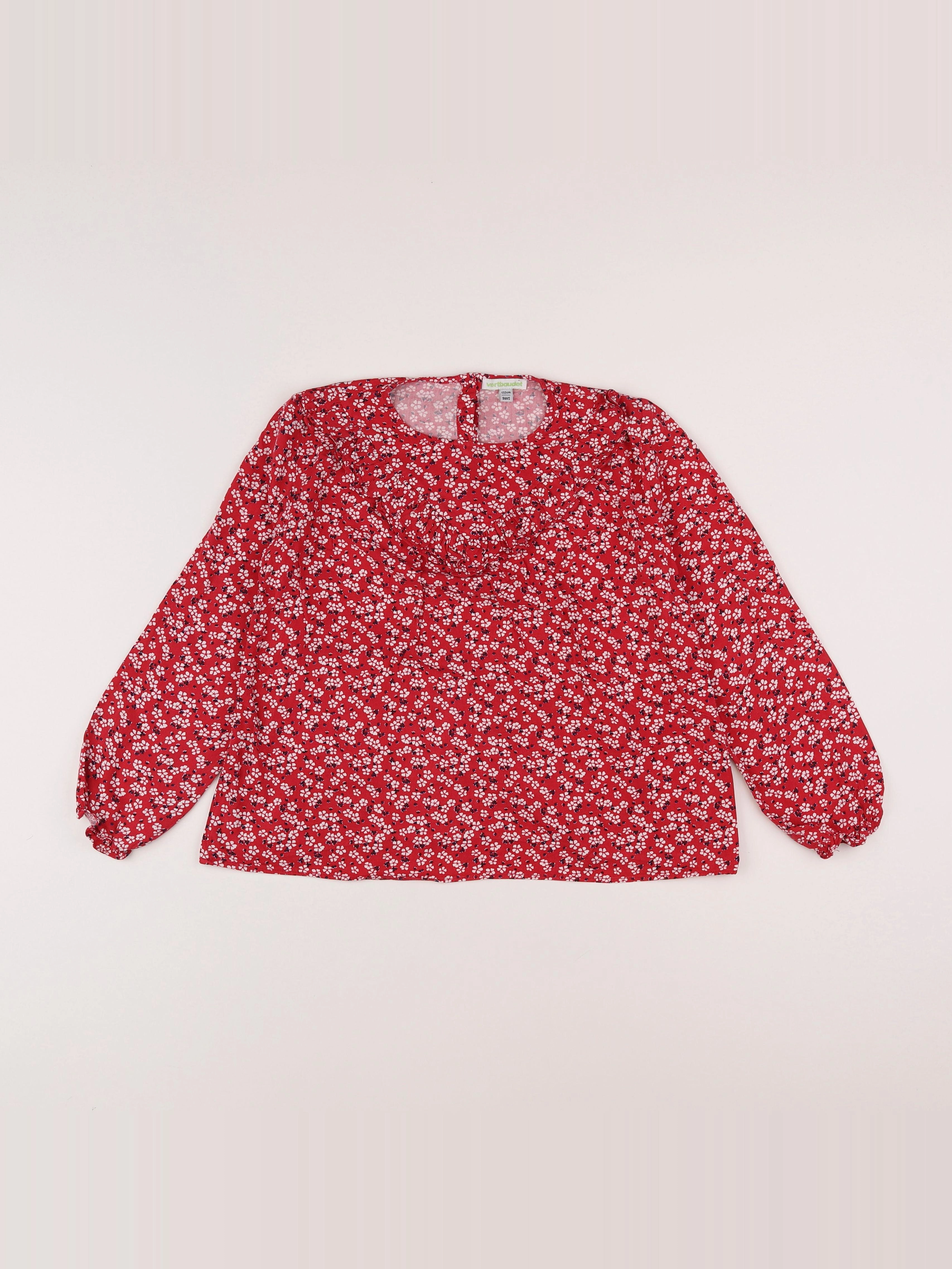 Vertbaudet - blouse rouge - 9 ans