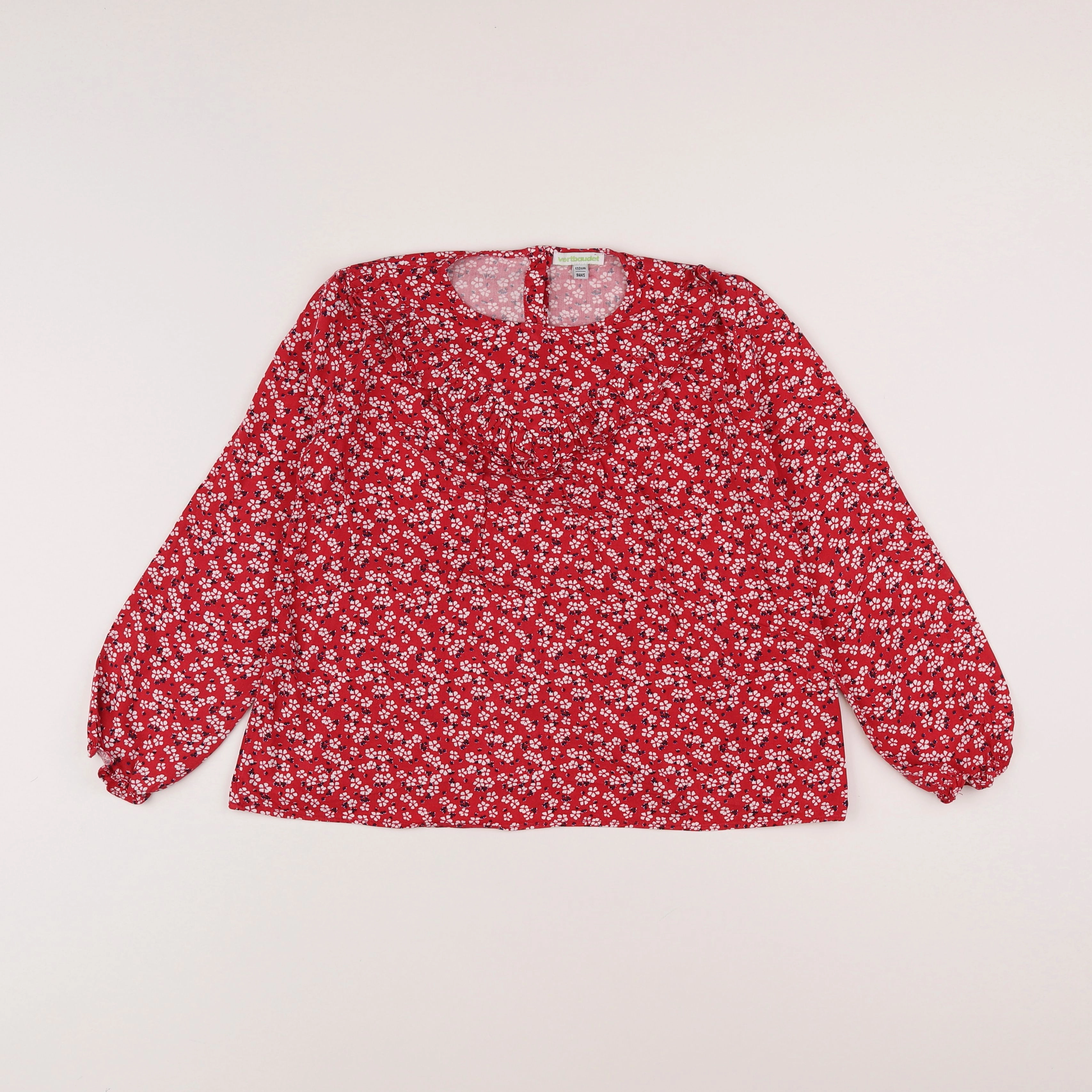 Vertbaudet - blouse rouge - 9 ans