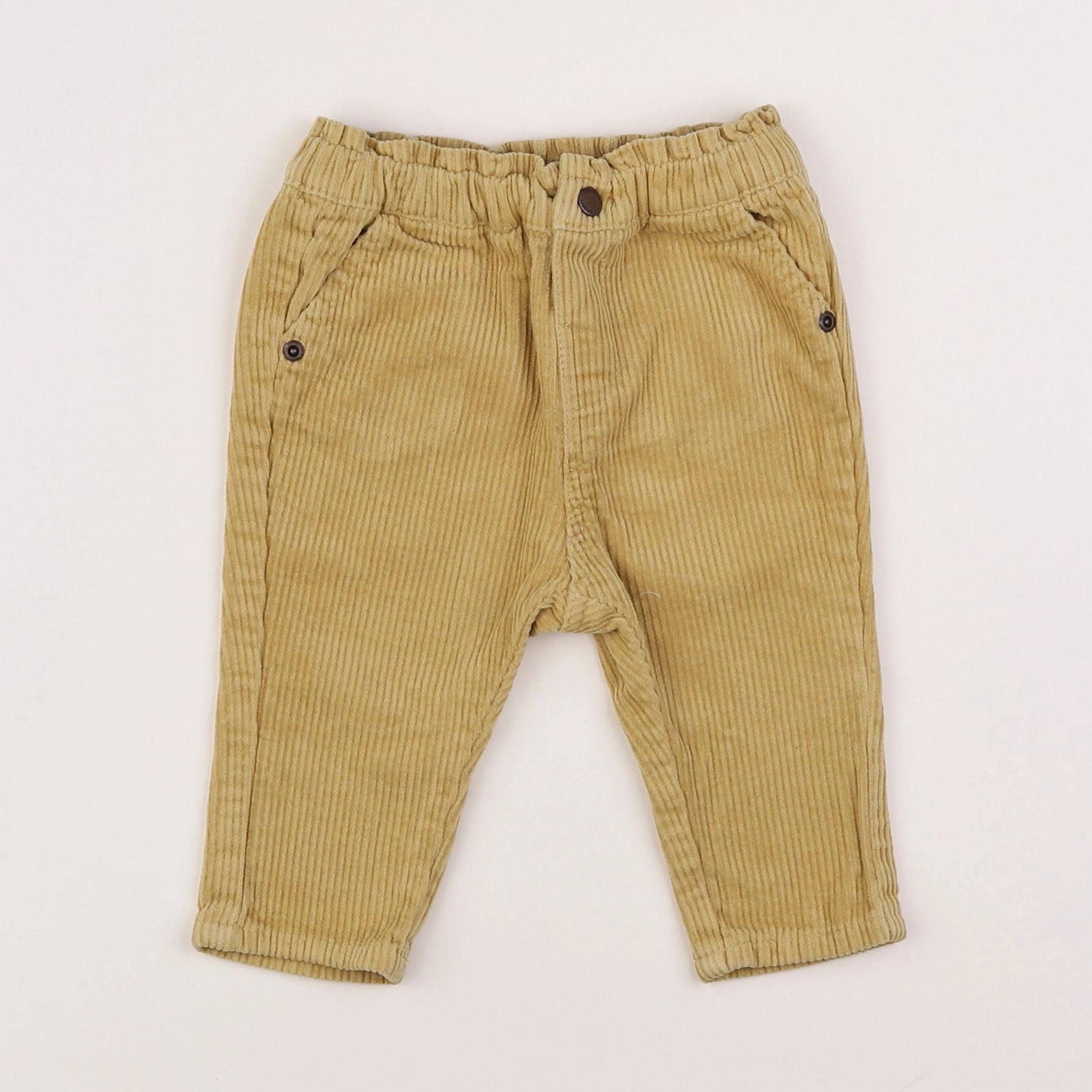 Vertbaudet - pantalon jaune - 6 mois