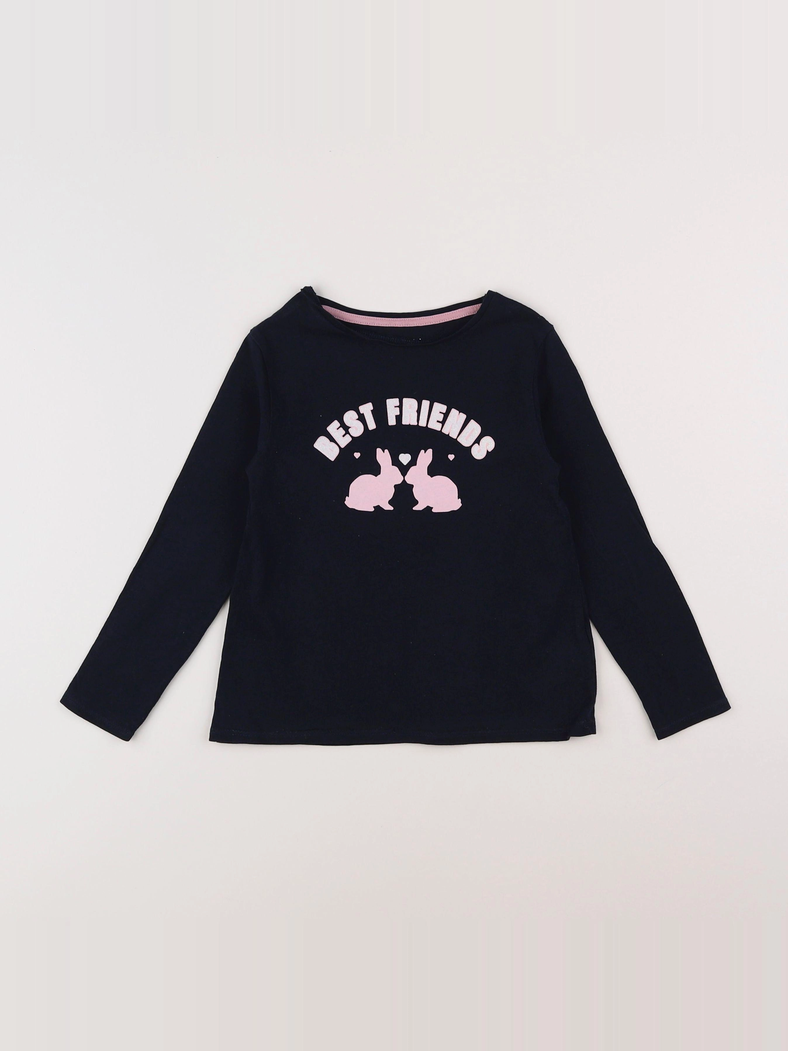 Vertbaudet - tee-shirt noir - 6 ans