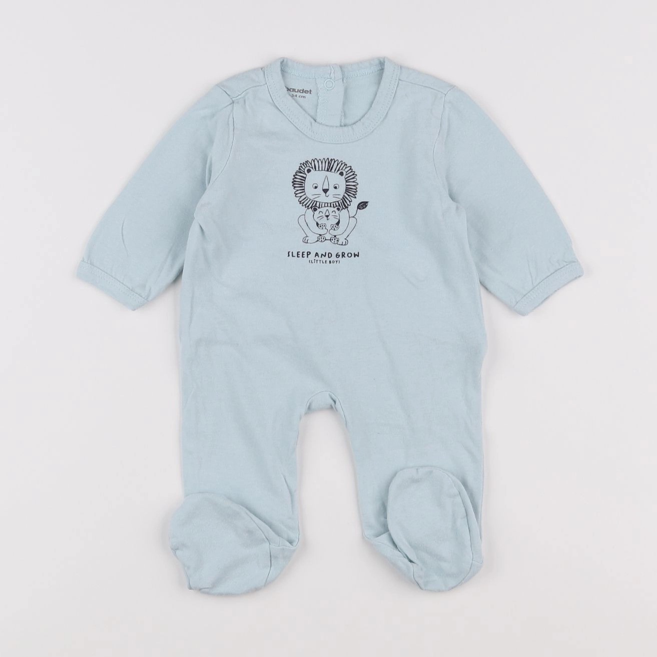 Vertbaudet - pyjama coton bleu - 0 mois
