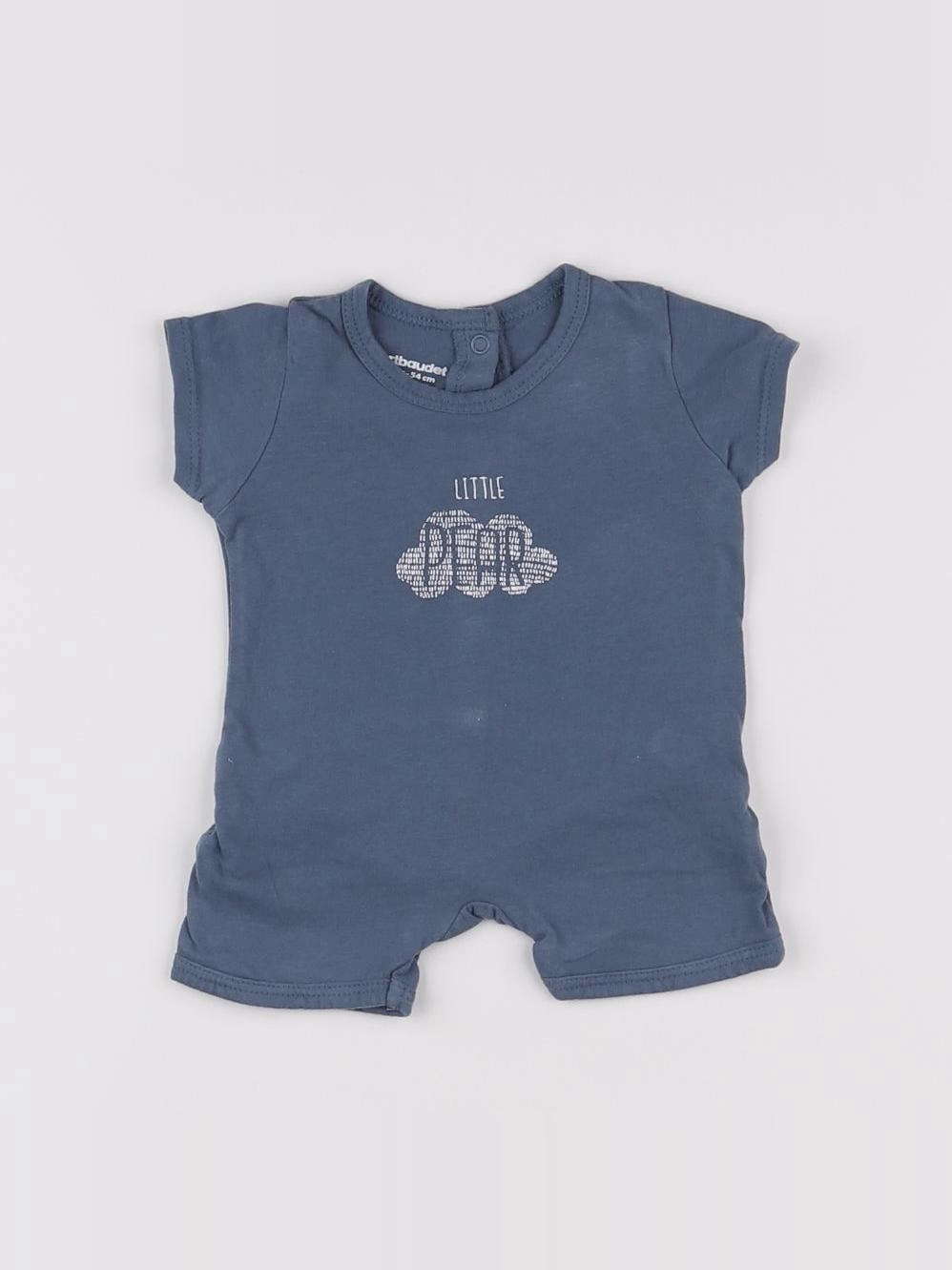 Vertbaudet - pyjama coton bleu - 1 mois