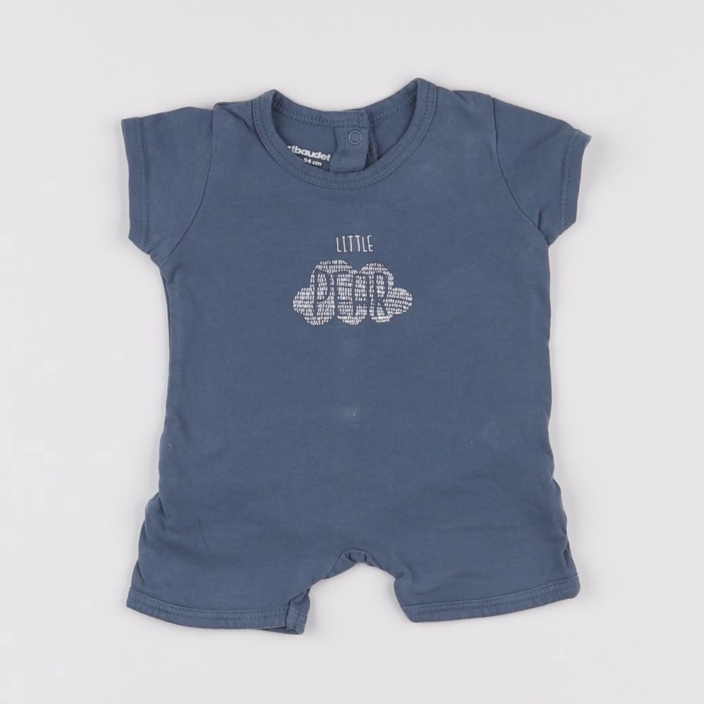 Vertbaudet - pyjama coton bleu - 1 mois