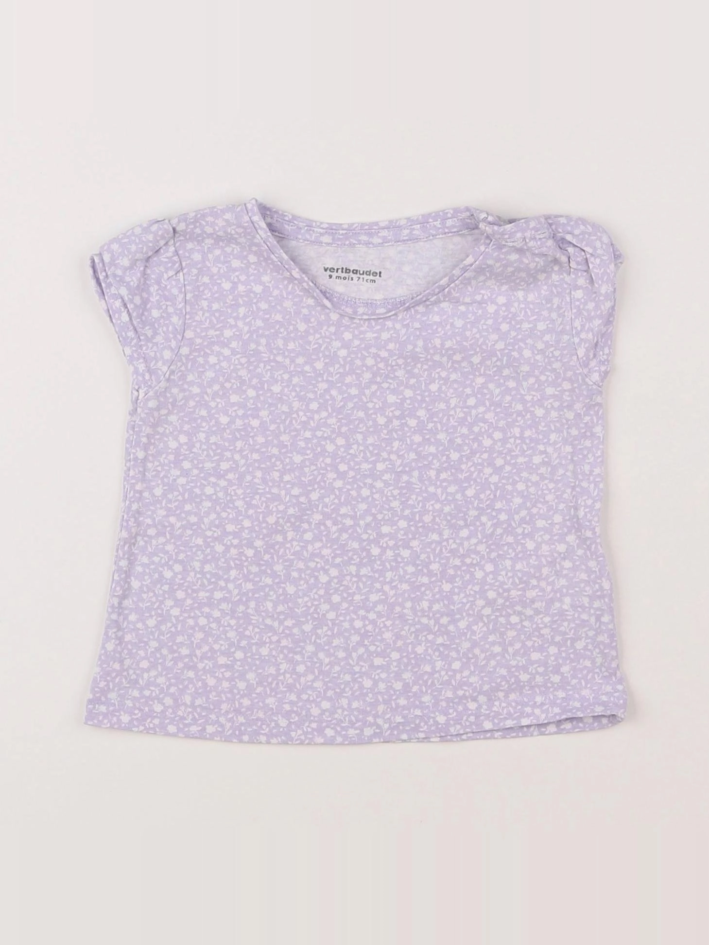 Vertbaudet - tee-shirt violet - 9 mois