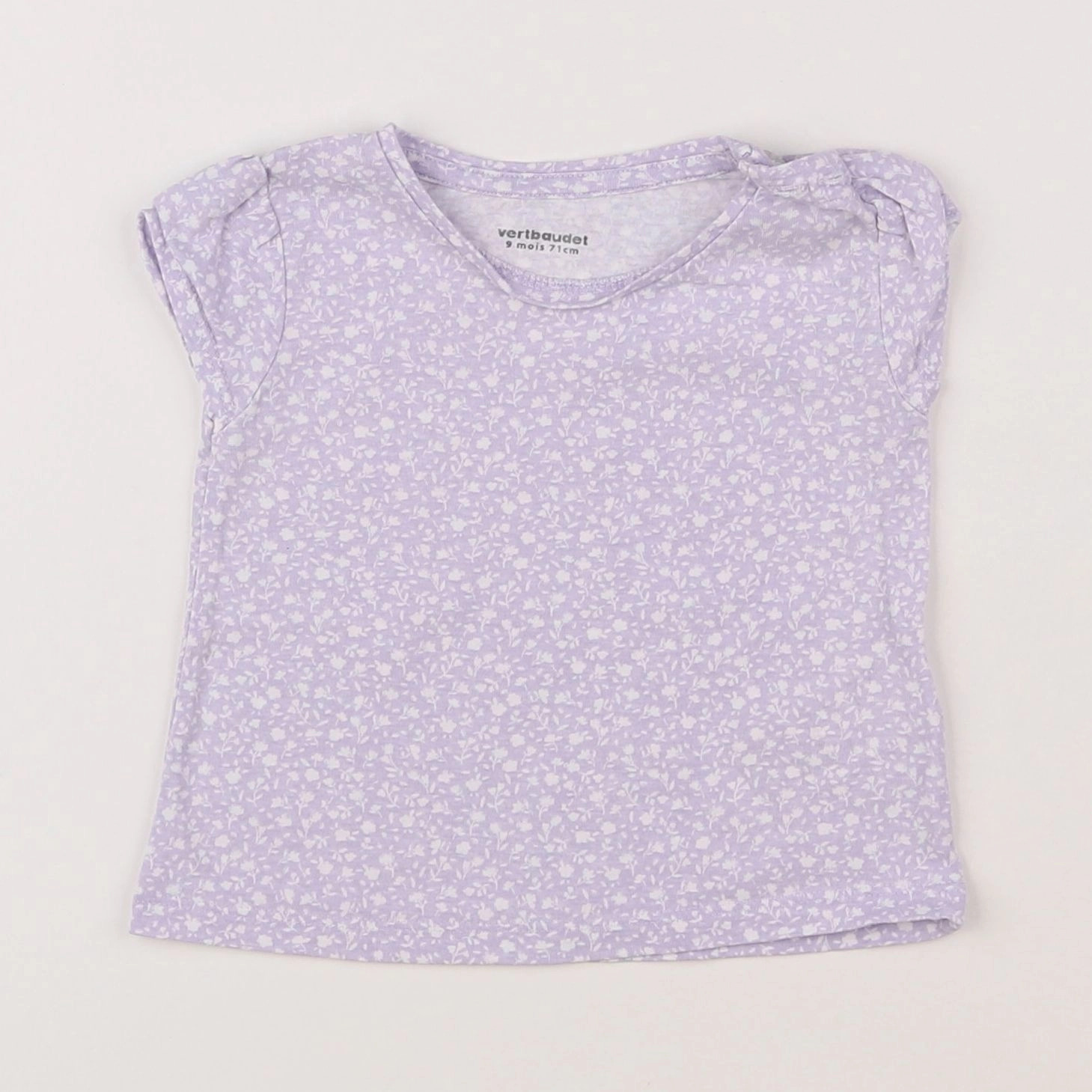 Vertbaudet - tee-shirt violet - 9 mois