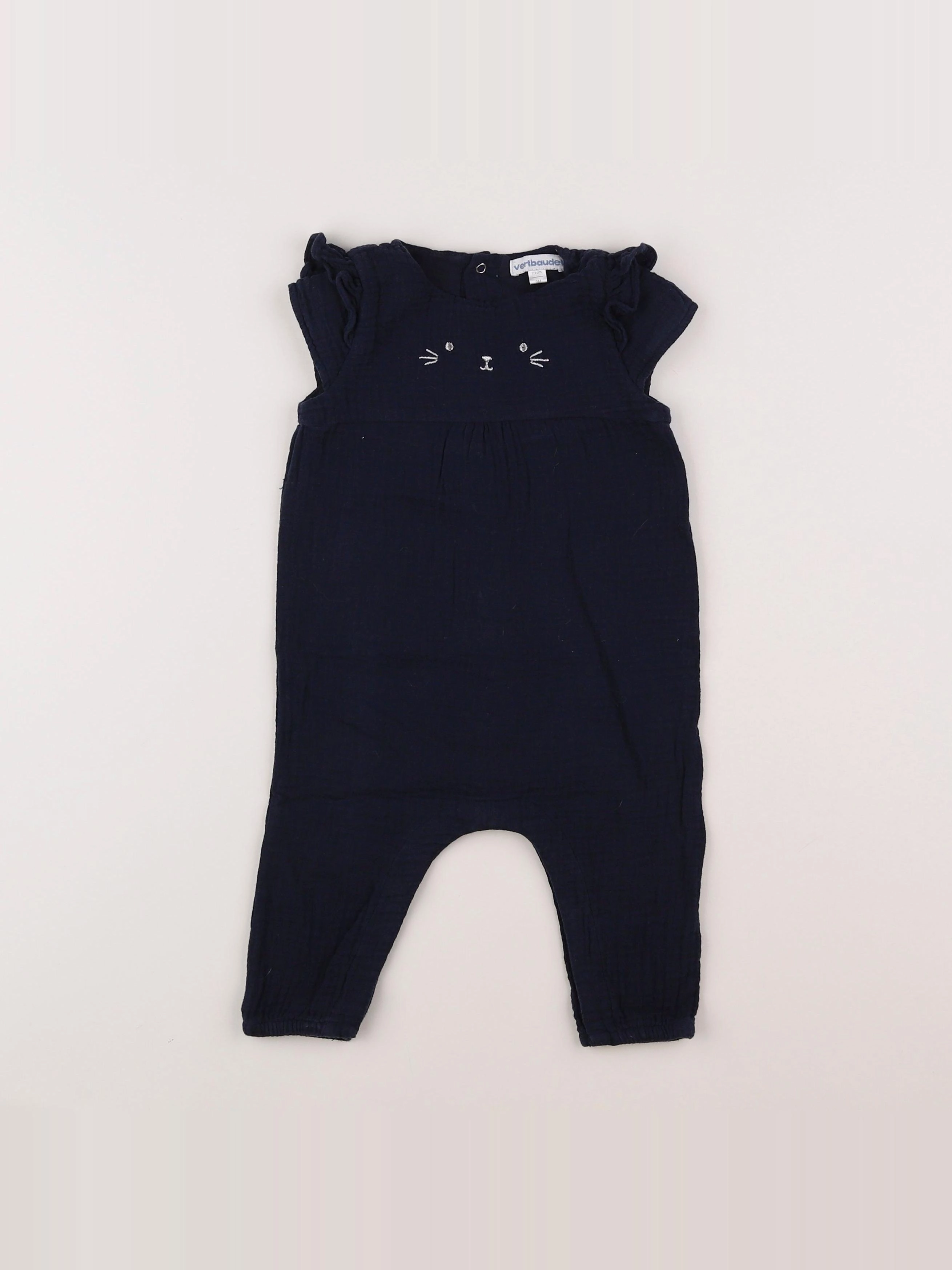 Vertbaudet - combinaison bleu - 9 mois