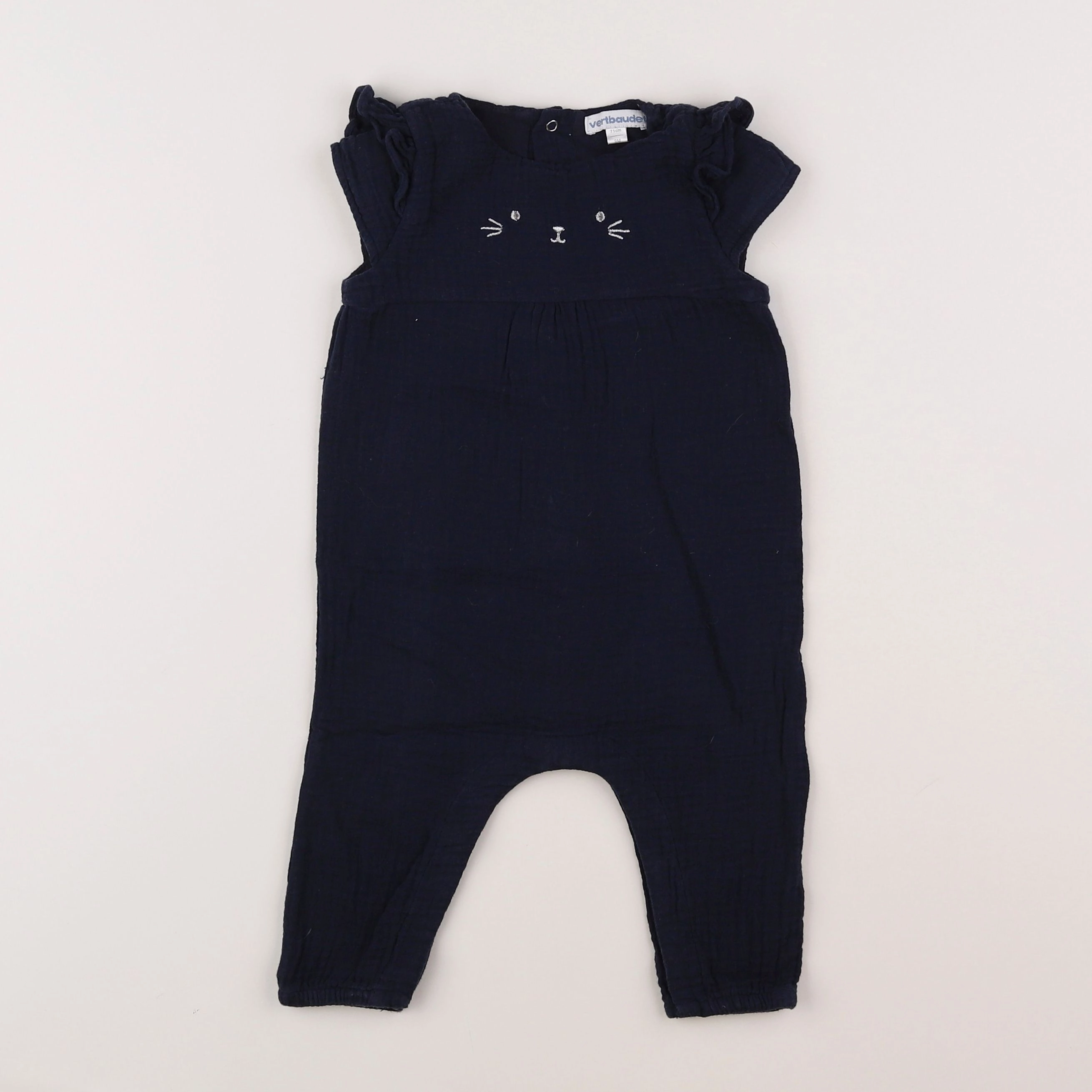Vertbaudet - combinaison bleu - 9 mois