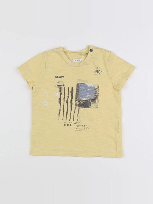 IKKS - tee-shirt jaune - 18 mois