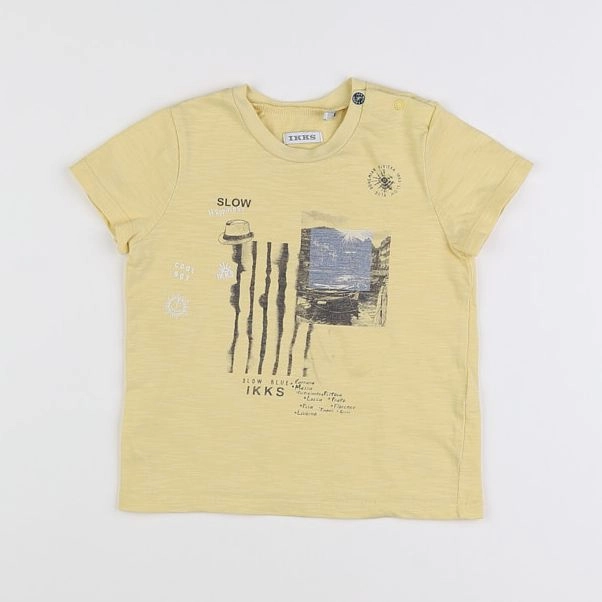 IKKS - tee-shirt jaune - 18 mois