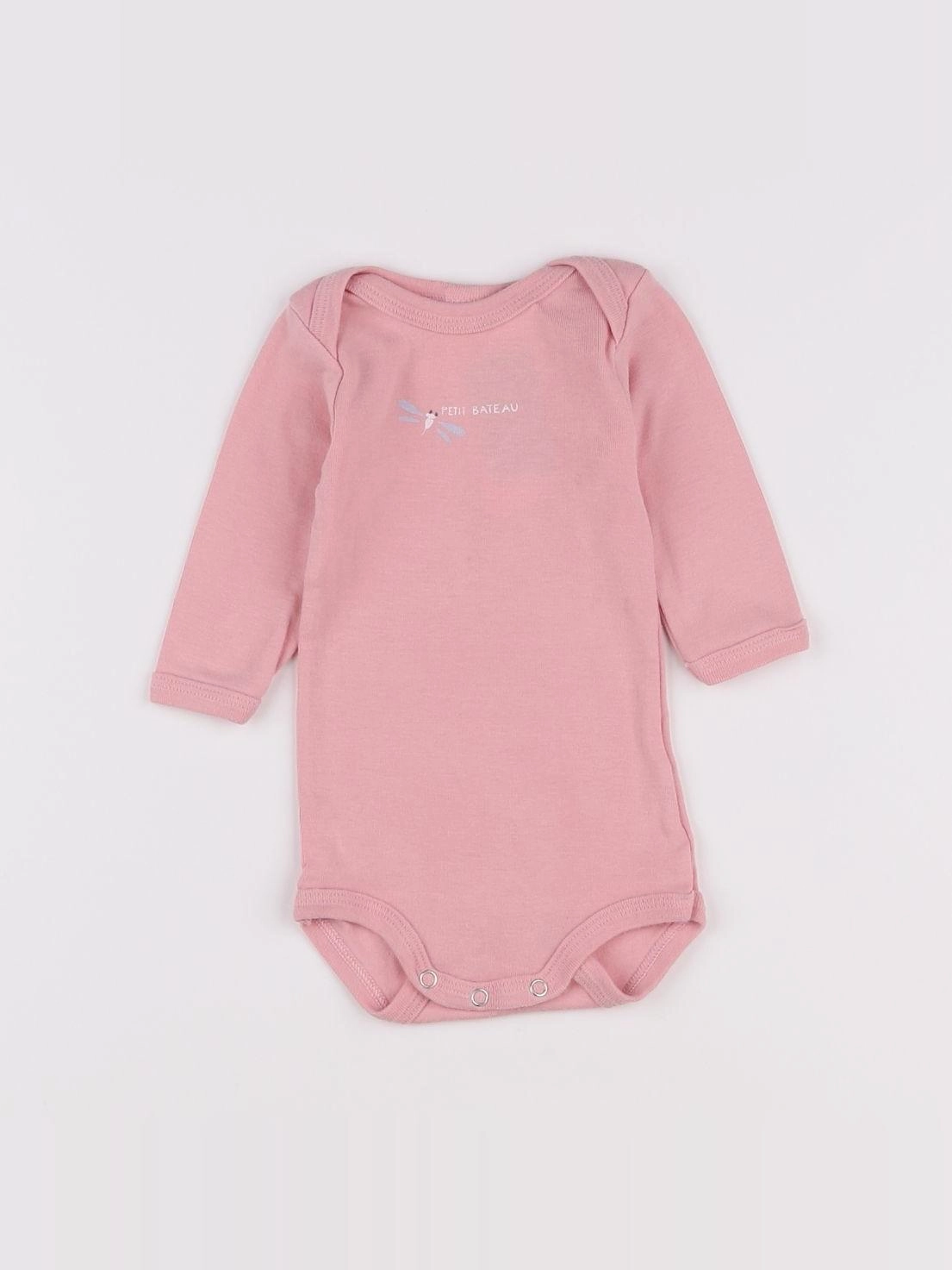 Petit Bateau - body rose - 3 mois