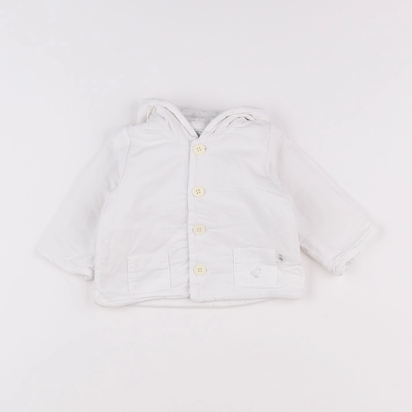 Petit Bateau - veste blanc - 3 mois