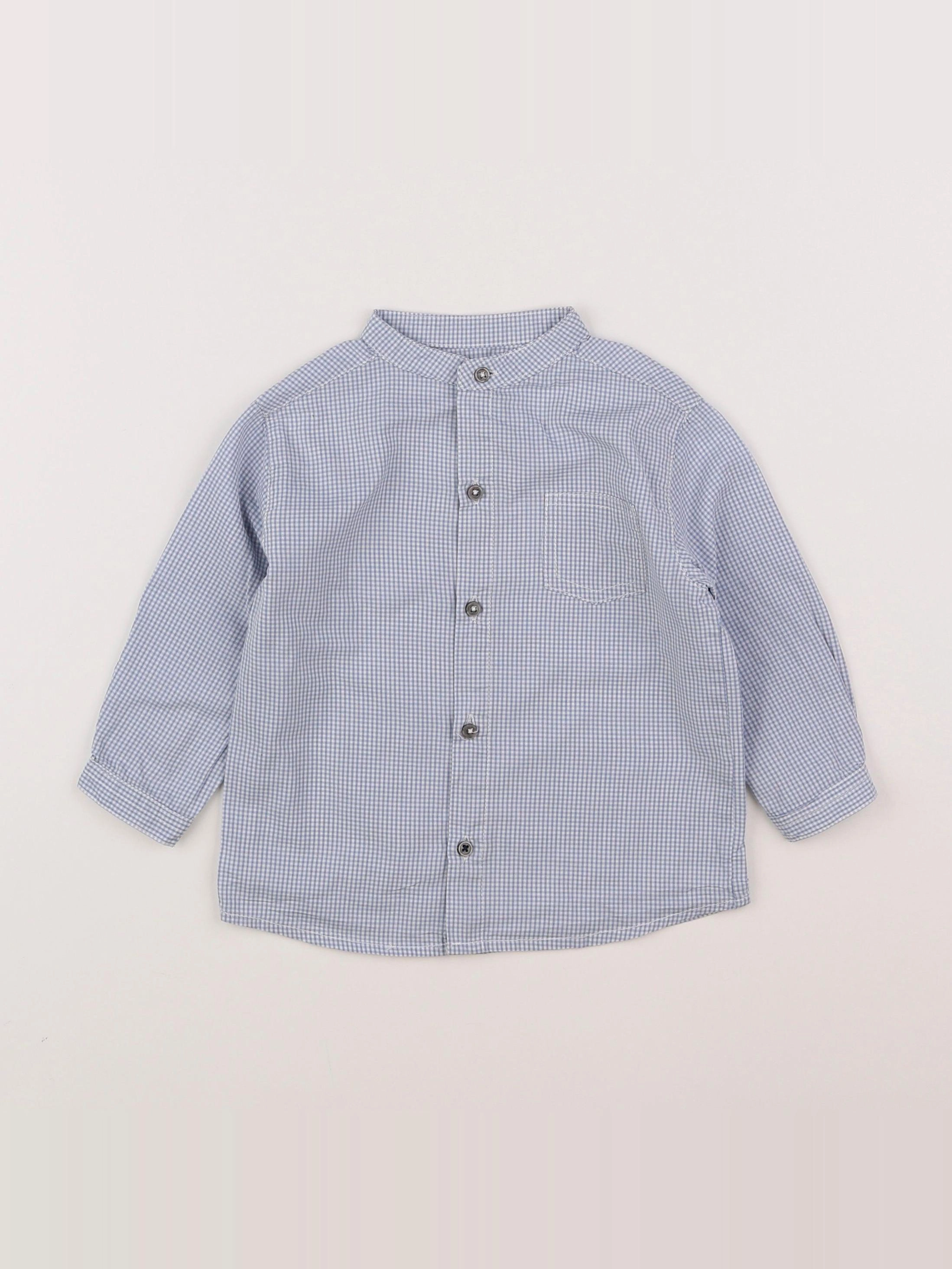 Boutchou - chemise bleu - 18 mois