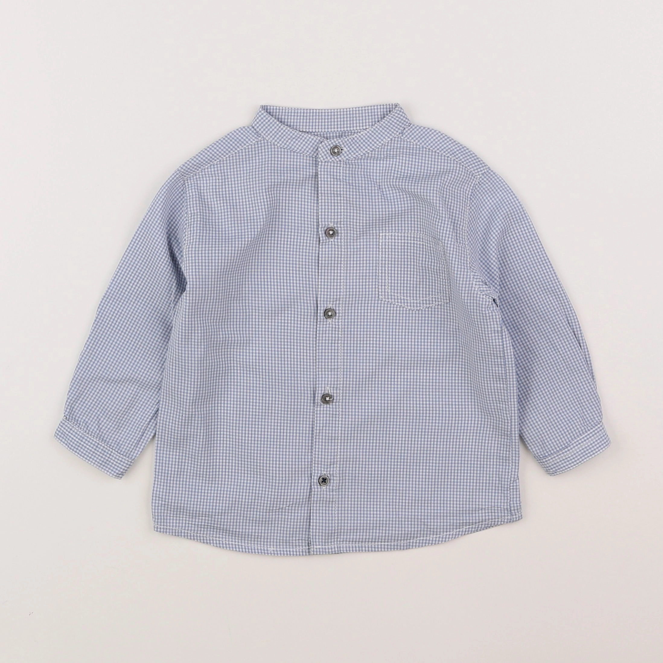 Boutchou - chemise bleu - 18 mois