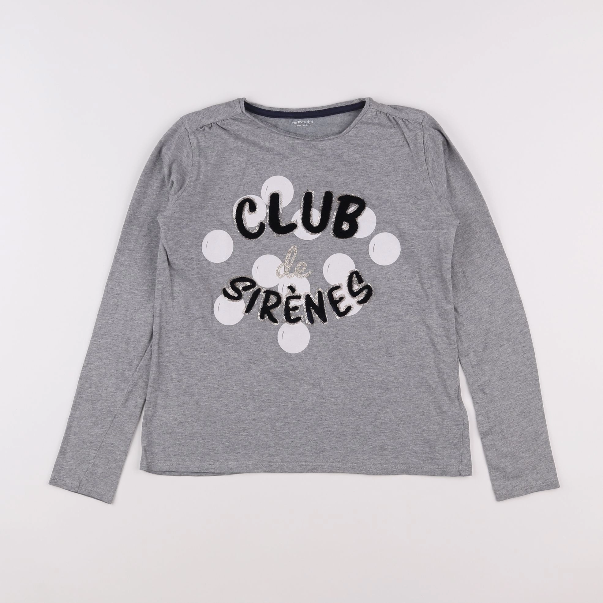 Vertbaudet - tee-shirt gris - 10 ans