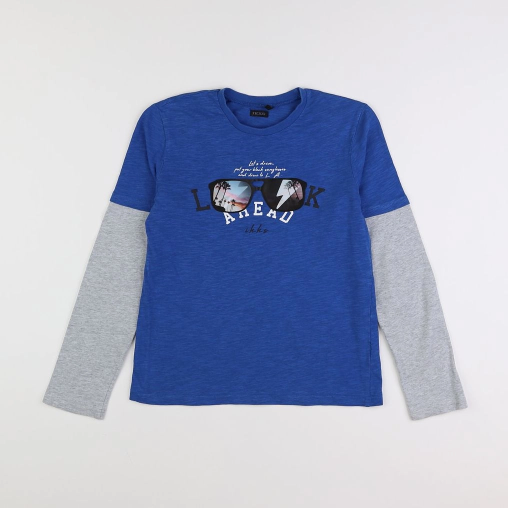 IKKS - tee-shirt bleu, gris - 12 ans