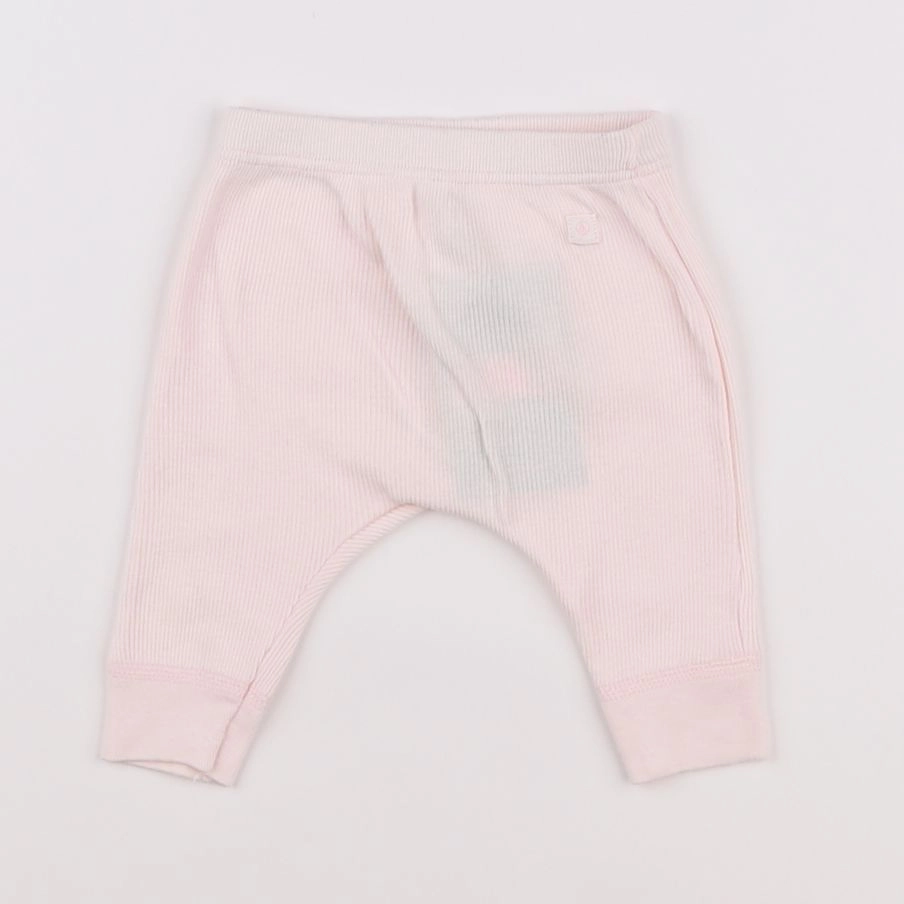 Petit Bateau - legging rose - 0 mois