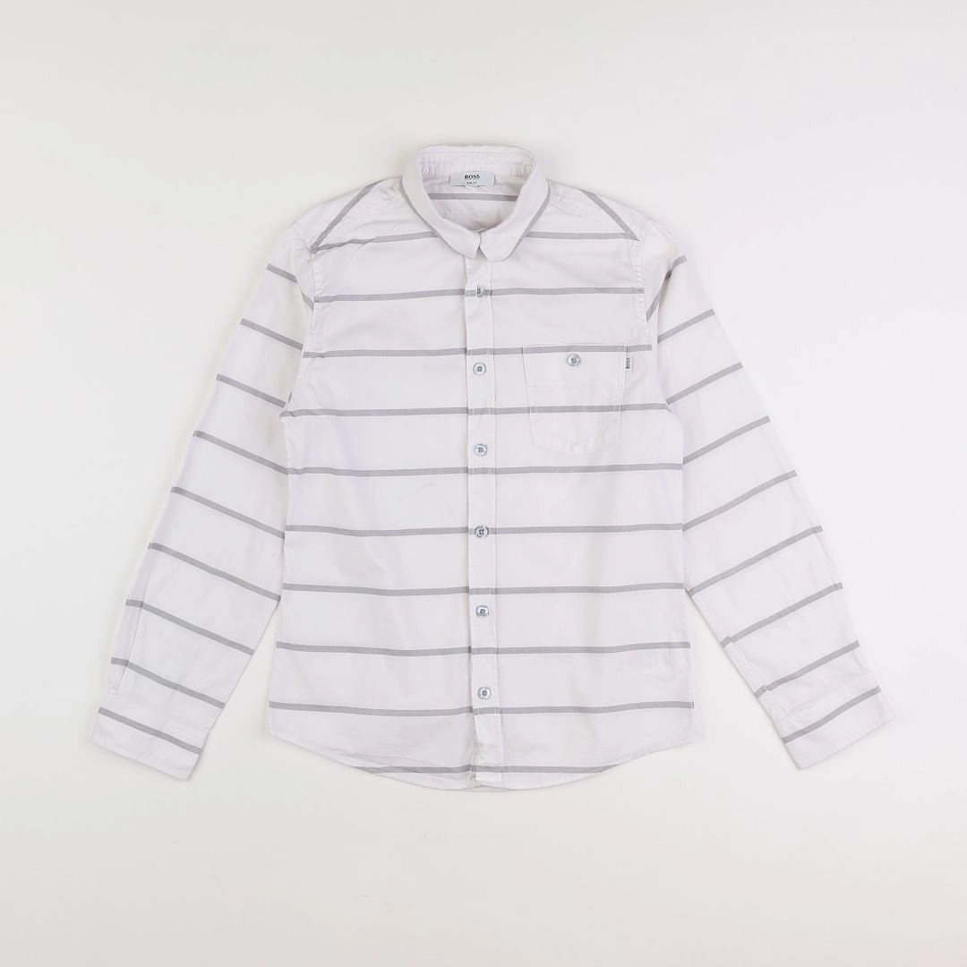 Hugo Boss - chemise blanc, gris - 10 ans