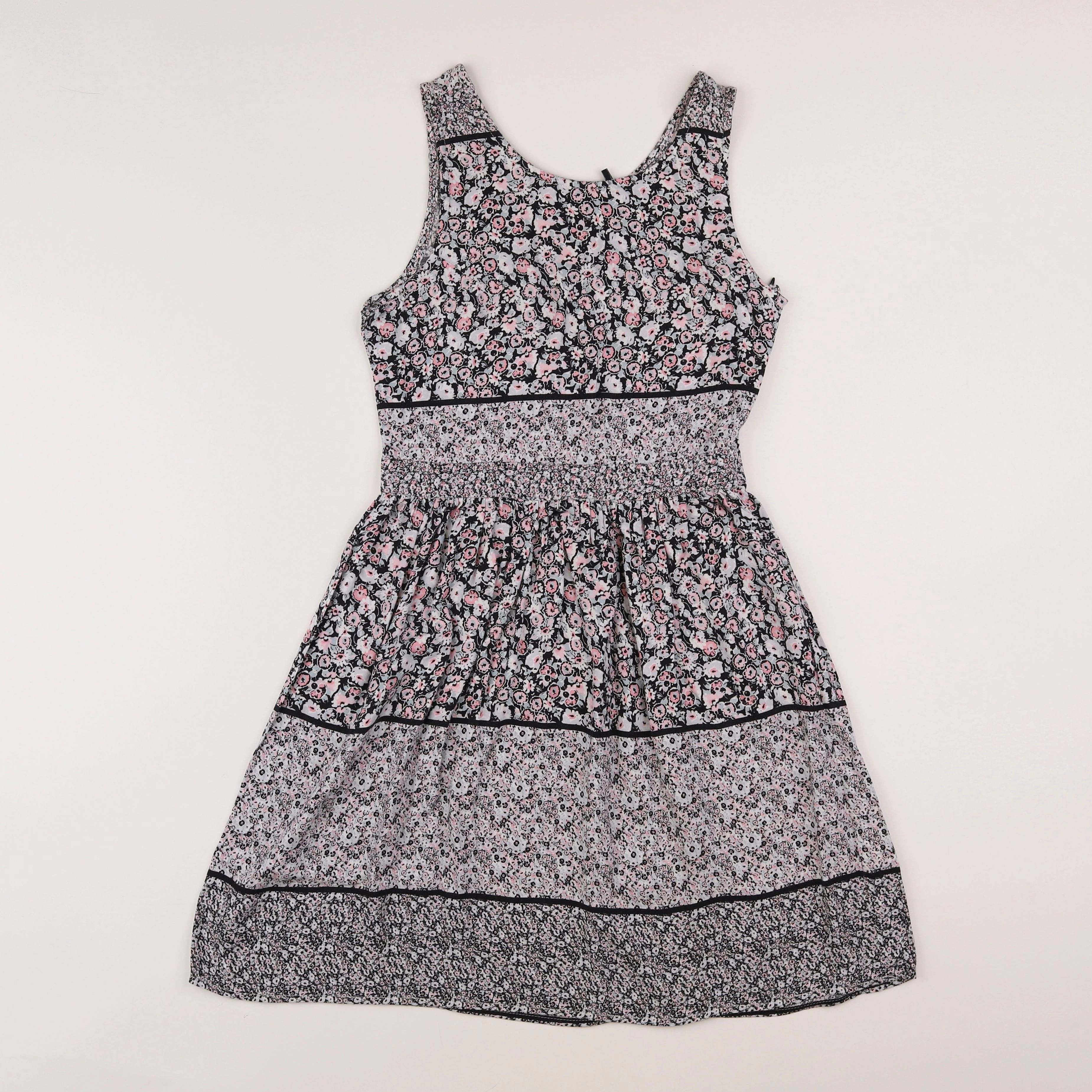 IKKS - robe gris, noir, rose - 12 ans