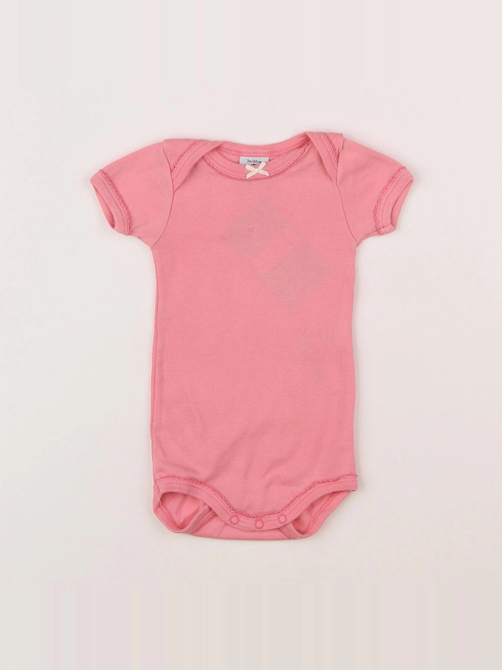 Petit Bateau - body rose - 3 mois