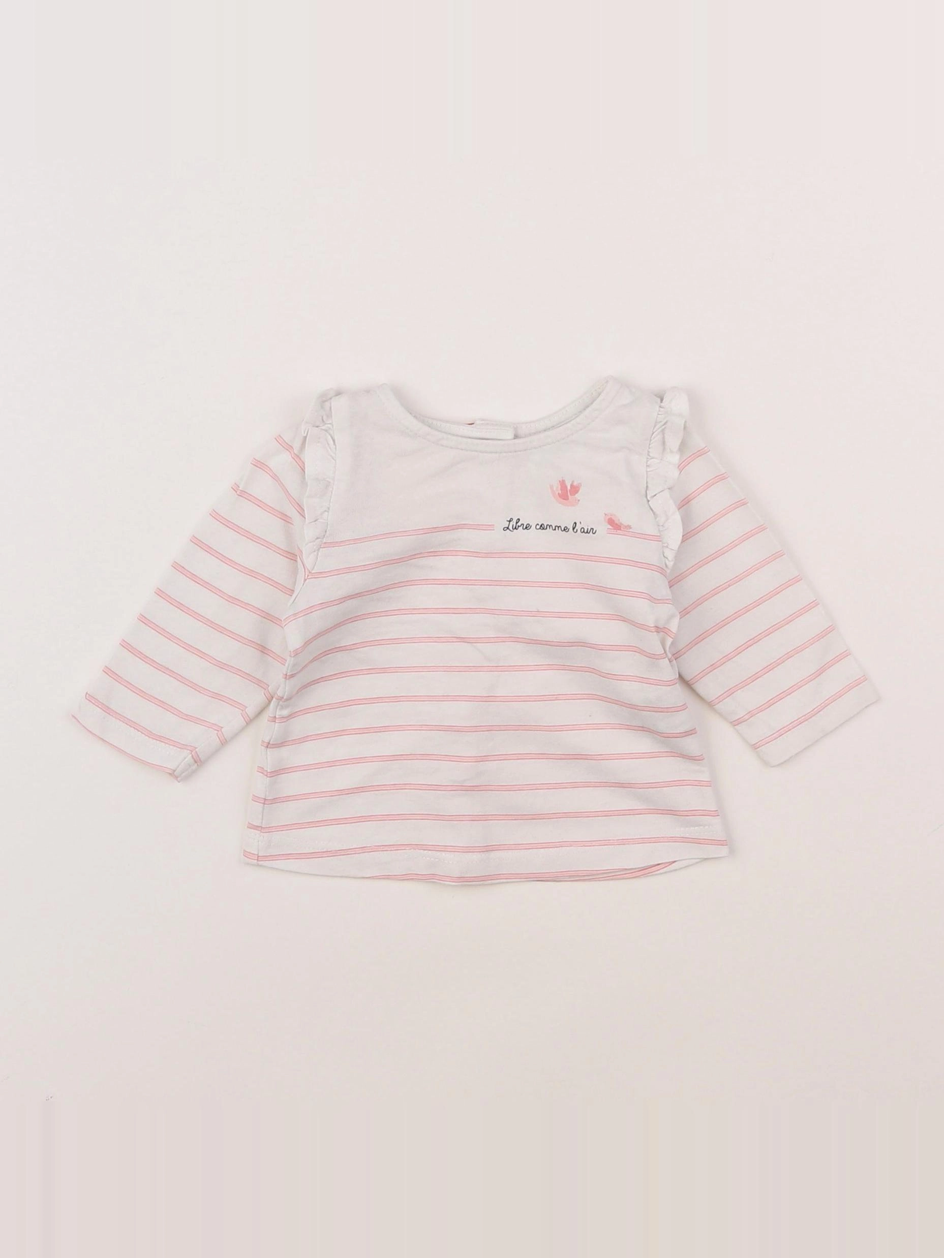 Tape à l'oeil - tee-shirt rose - 3 mois