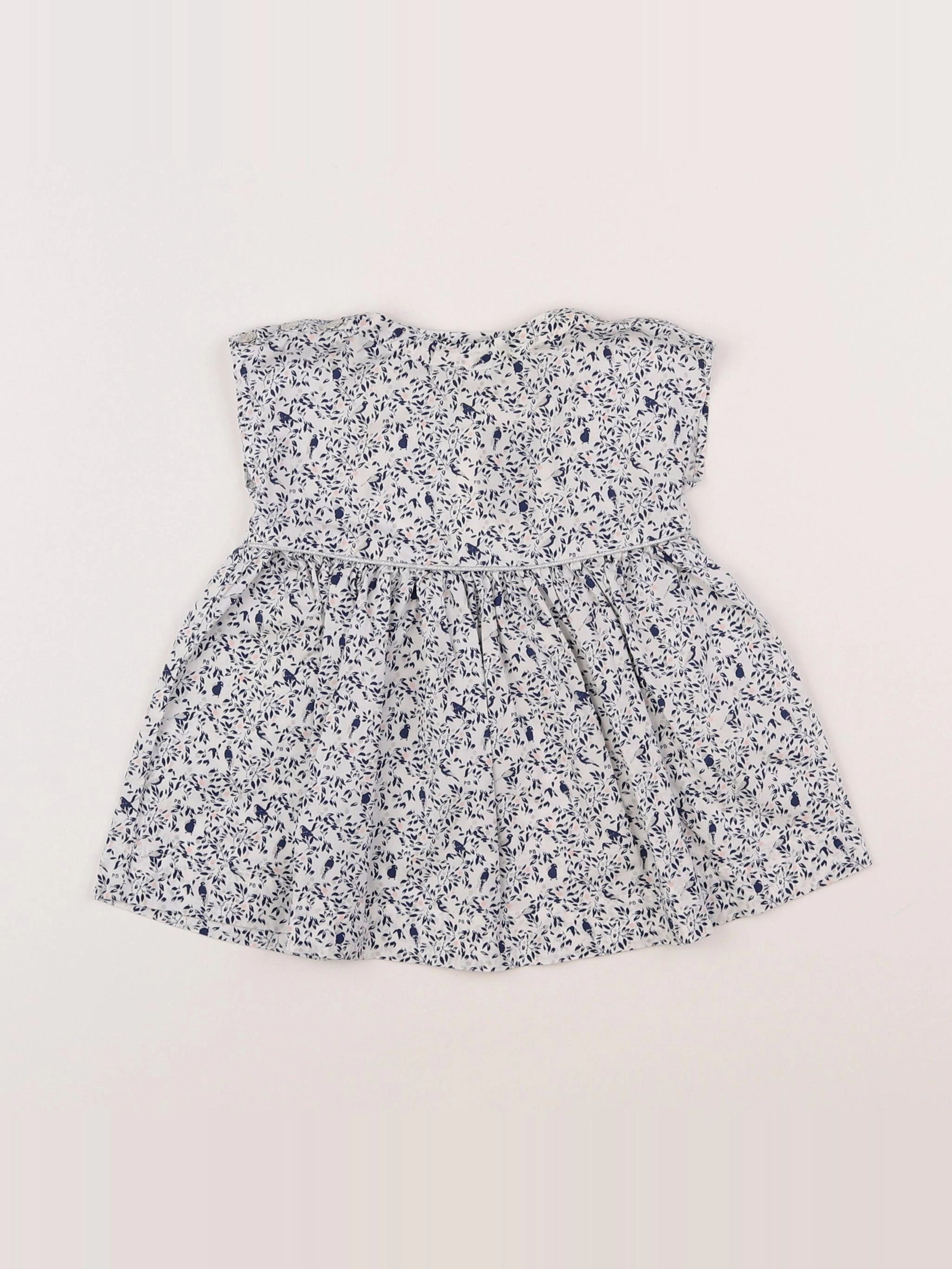 Petit Bateau - robe bleu - 3 mois