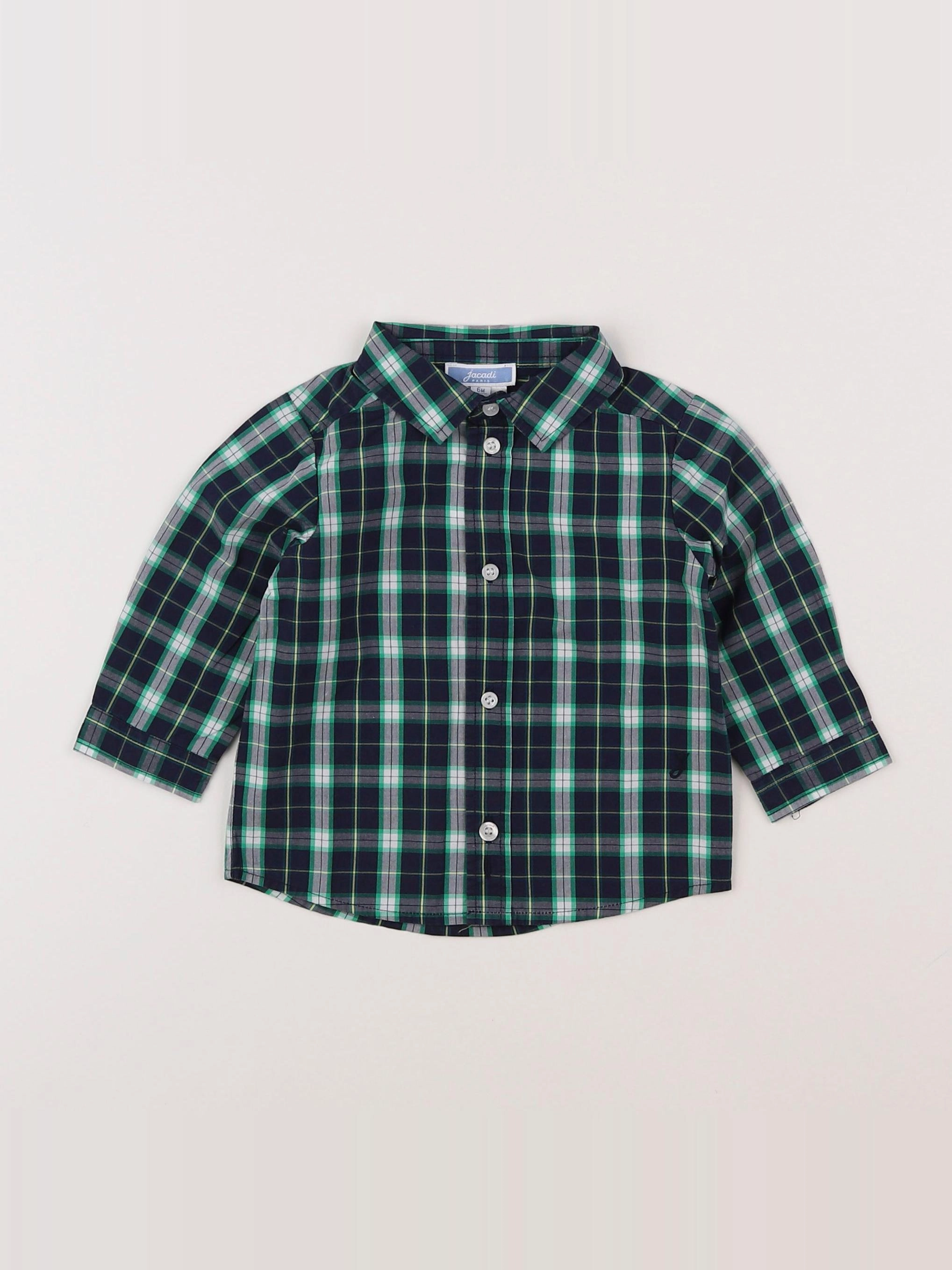 Jacadi - chemise bleu, vert - 6 mois