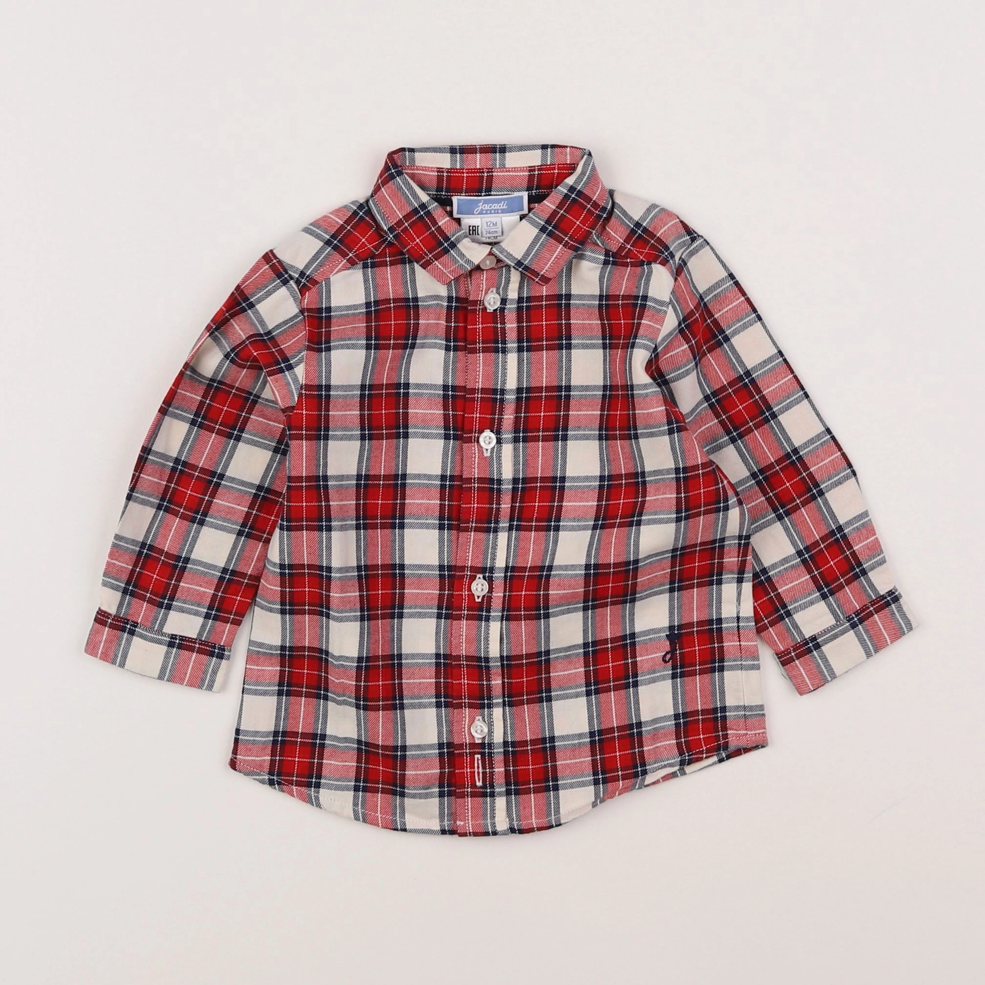 Jacadi - chemise rouge - 12 mois