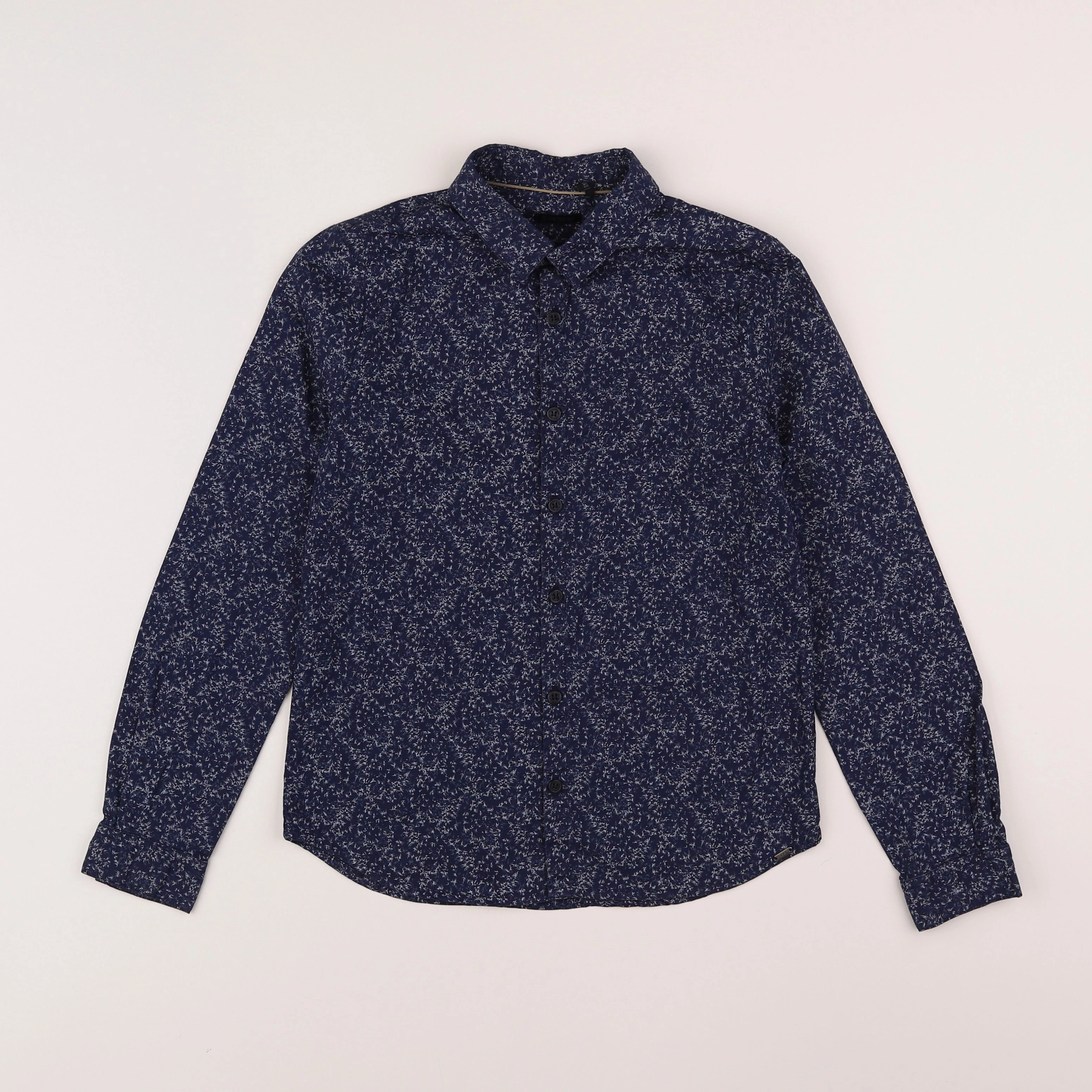 IKKS - chemise bleu, blanc - 10 ans