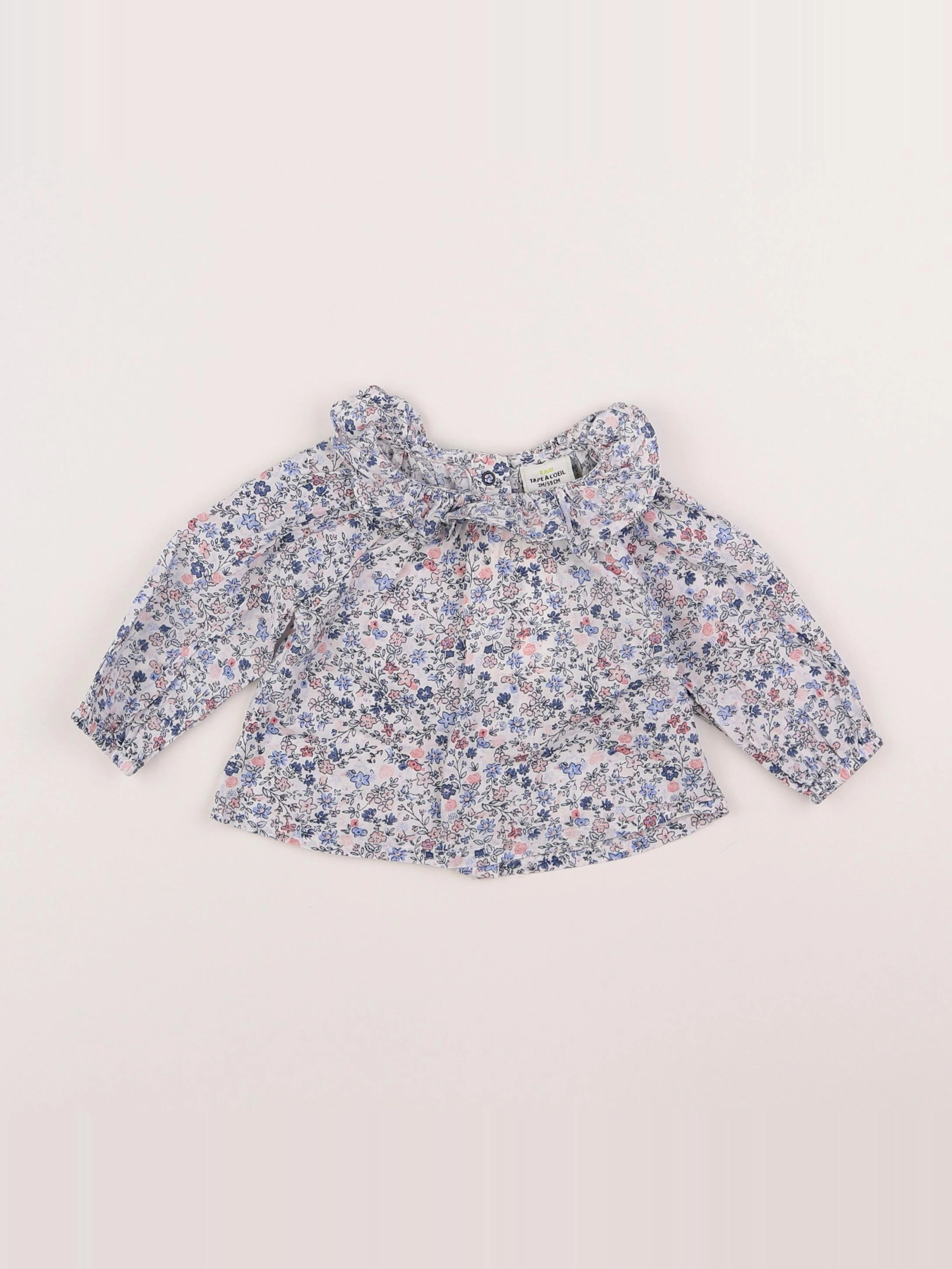 Tape à l'oeil - blouse bleu - 3 mois
